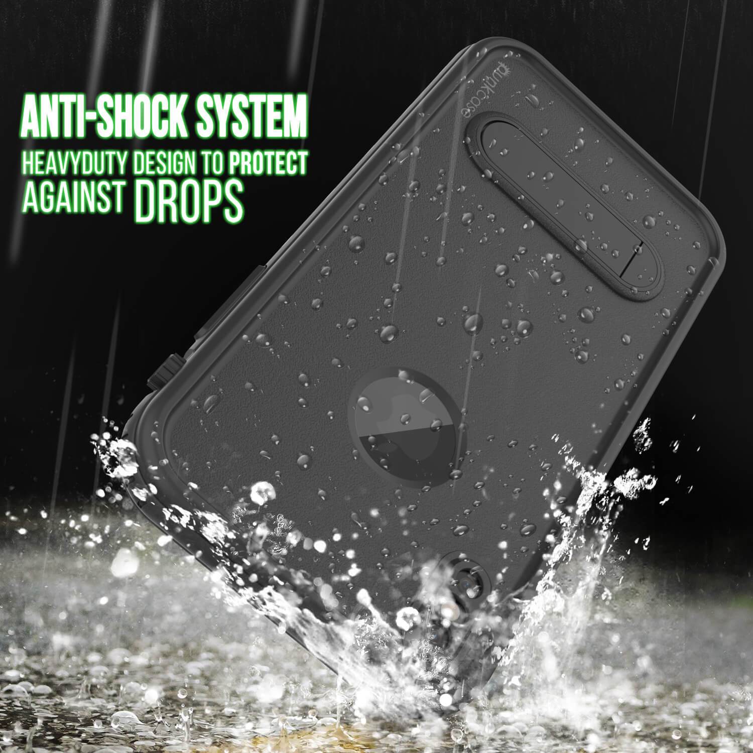 iPhone XS Max Waterproof Case, Punkcase [KickStud Series] Armor Cover [Black] - PunkCase NZ