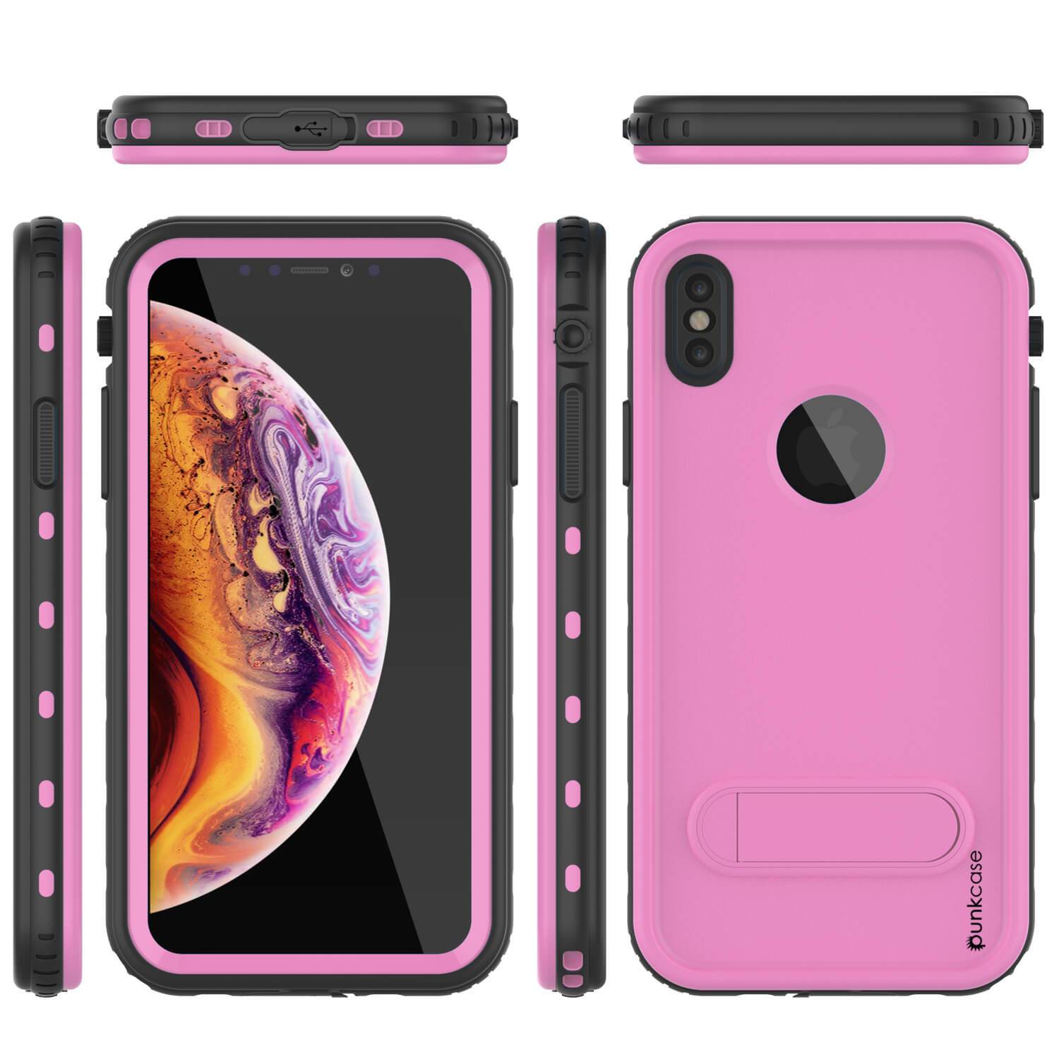 iPhone XS Max Waterproof Case, Punkcase [KickStud Series] Armor Cover [Pink] - PunkCase NZ
