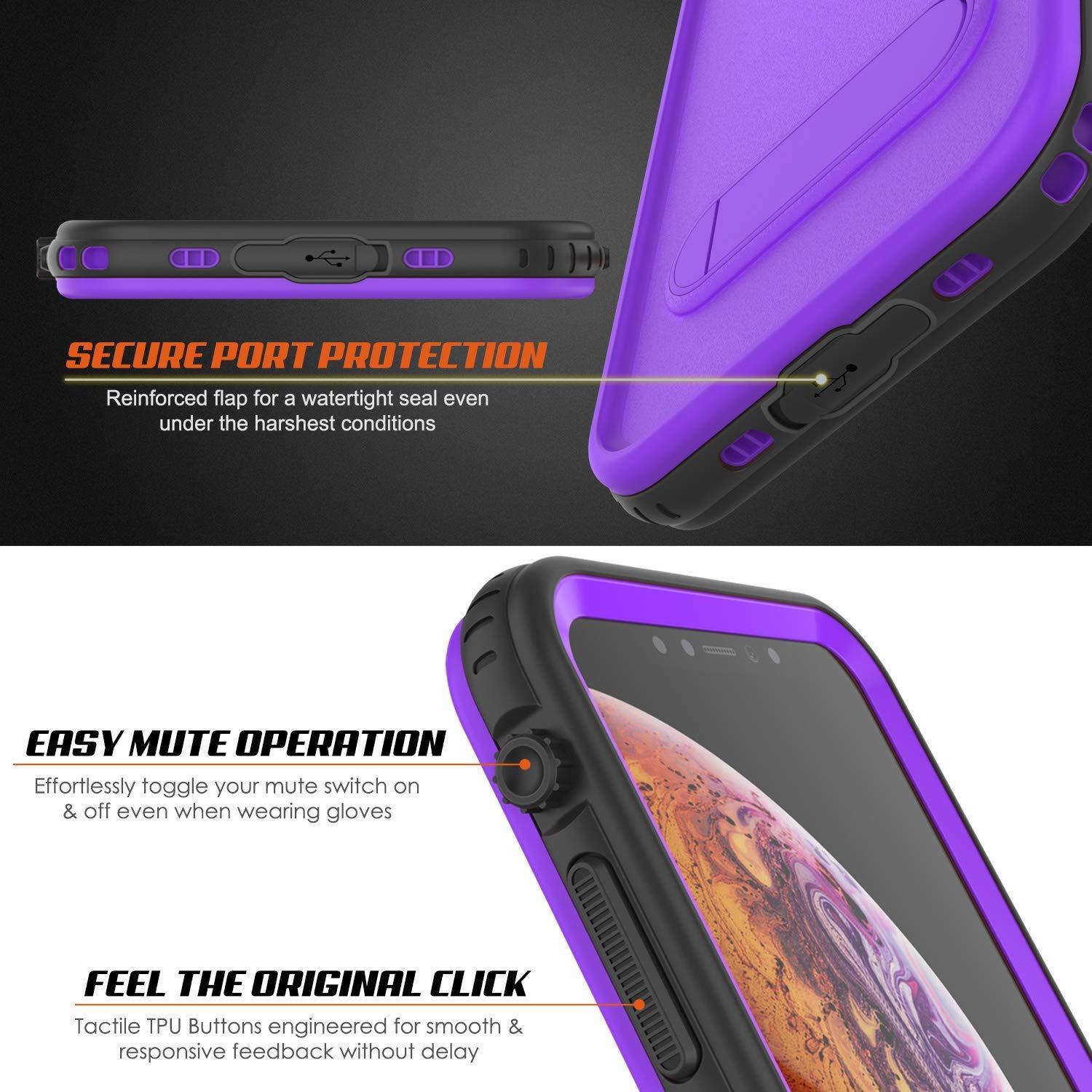 iPhone XS Max Waterproof Case, Punkcase [KickStud Series] Armor Cover [Purple] - PunkCase NZ