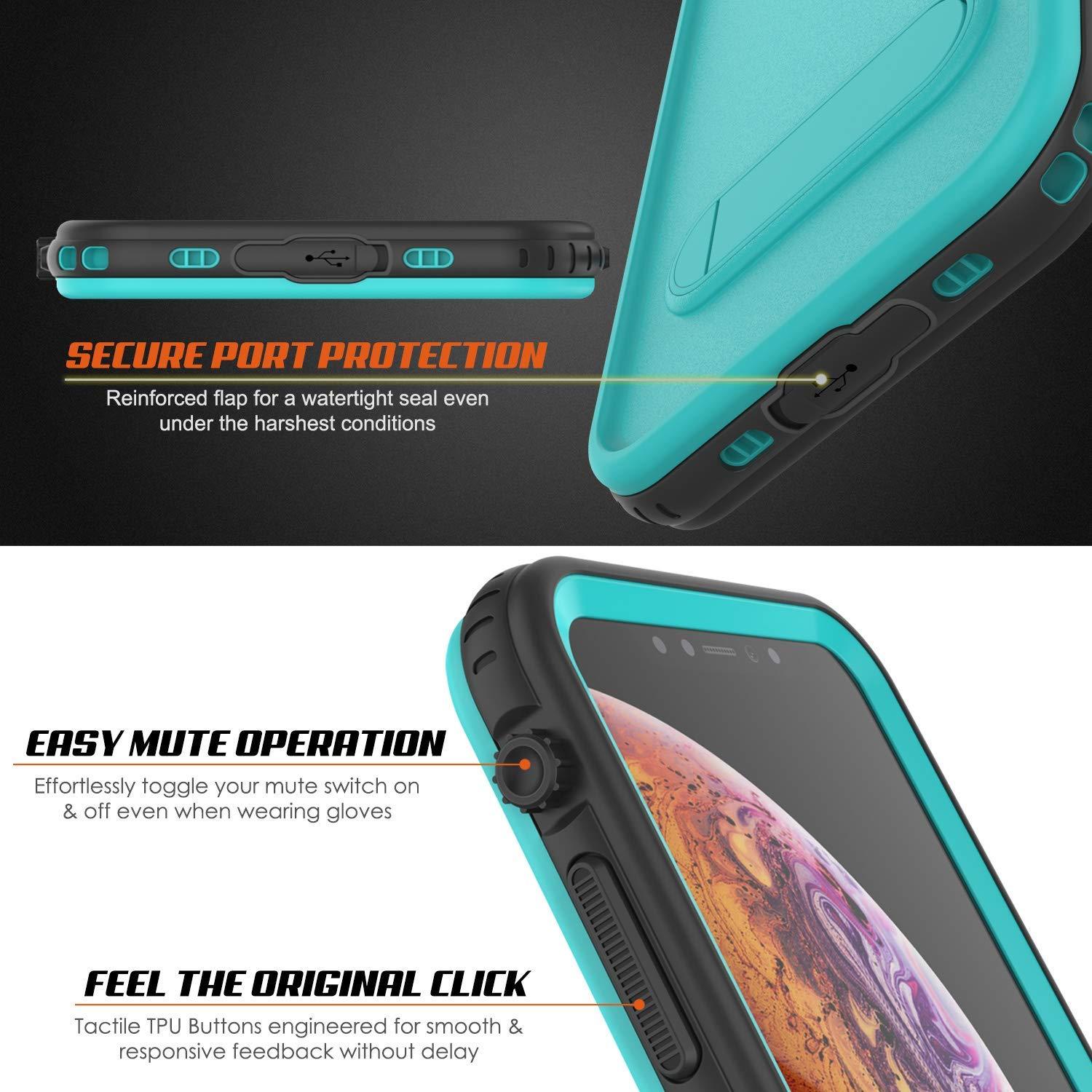 iPhone XS Max Waterproof Case, Punkcase [KickStud Series] Armor Cover [Teal] - PunkCase NZ