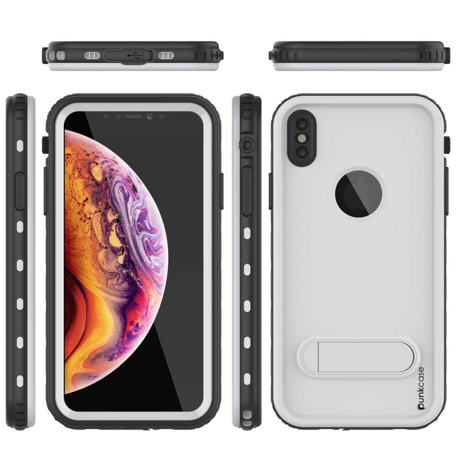 iPhone XS Max Waterproof Case, Punkcase [KickStud Series] Armor Cover [White] - PunkCase NZ