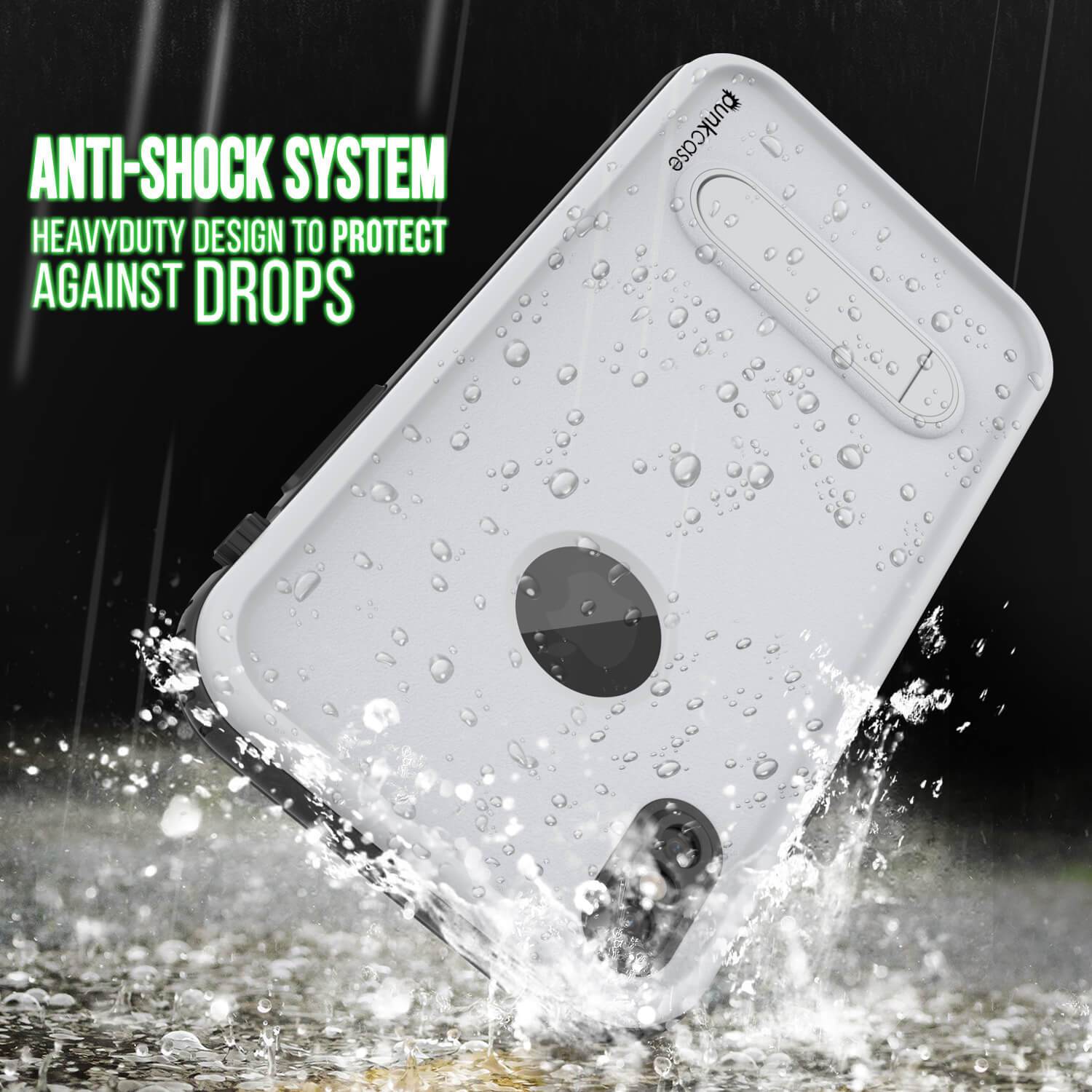 iPhone XS Max Waterproof Case, Punkcase [KickStud Series] Armor Cover [White] - PunkCase NZ