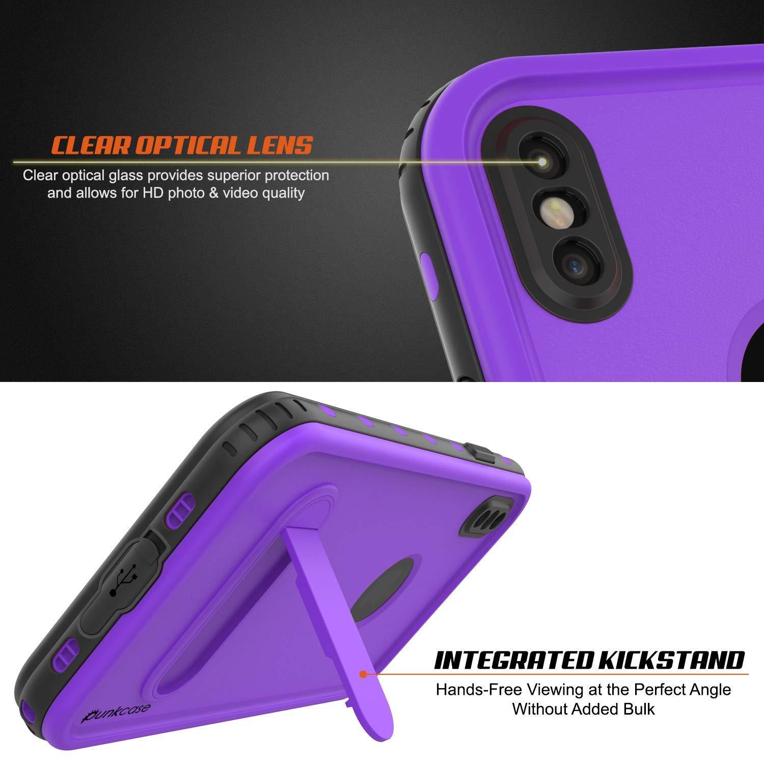 iPhone XS Waterproof Case, Punkcase [KickStud Series] Armor Cover [Purple] - PunkCase NZ