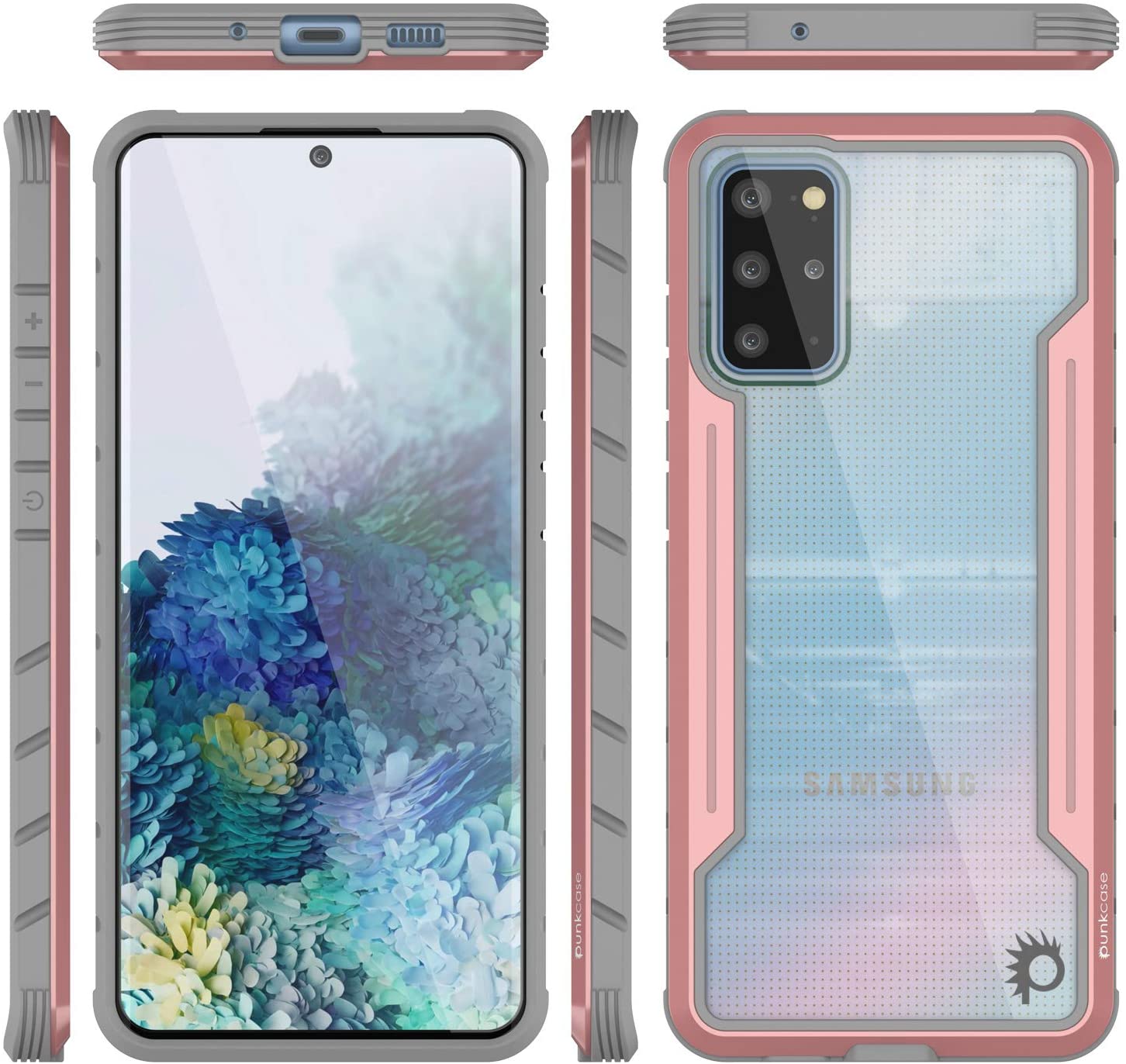 Punkcase S20+ Plus ravenger Case Protective Military Grade Multilayer Cover [Rose-Gold]