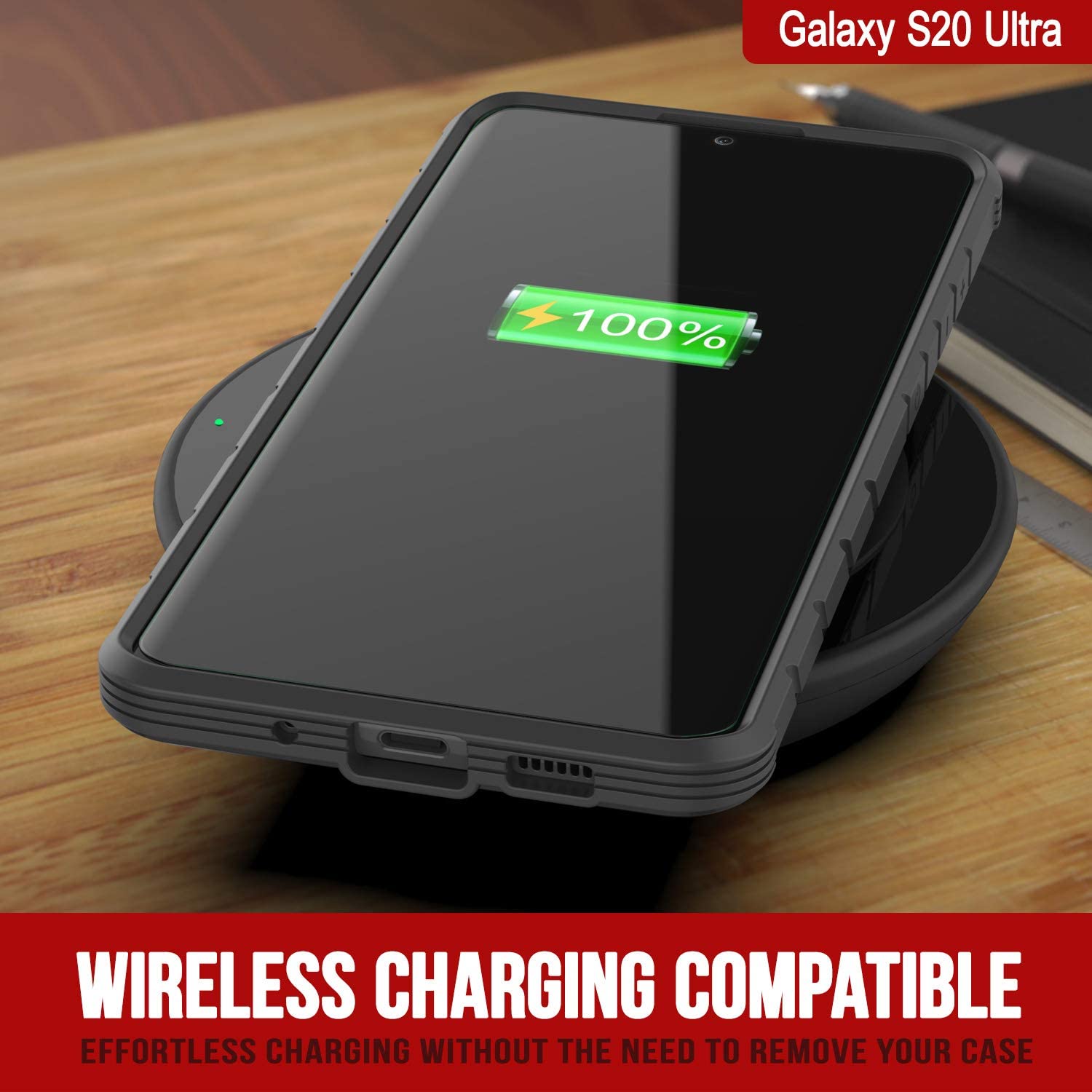 Punkcase S20 Ultra ravenger Case Protective Military Grade Multilayer Cover [Grey-Black]