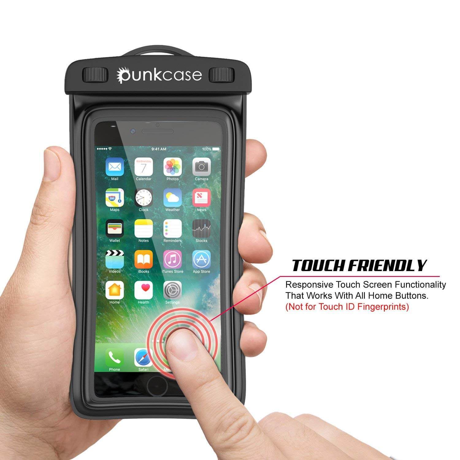 Waterproof Phone Pouch, PunkBag Universal Floating Dry Case Bag for most Cell Phones [Black] - PunkCase NZ