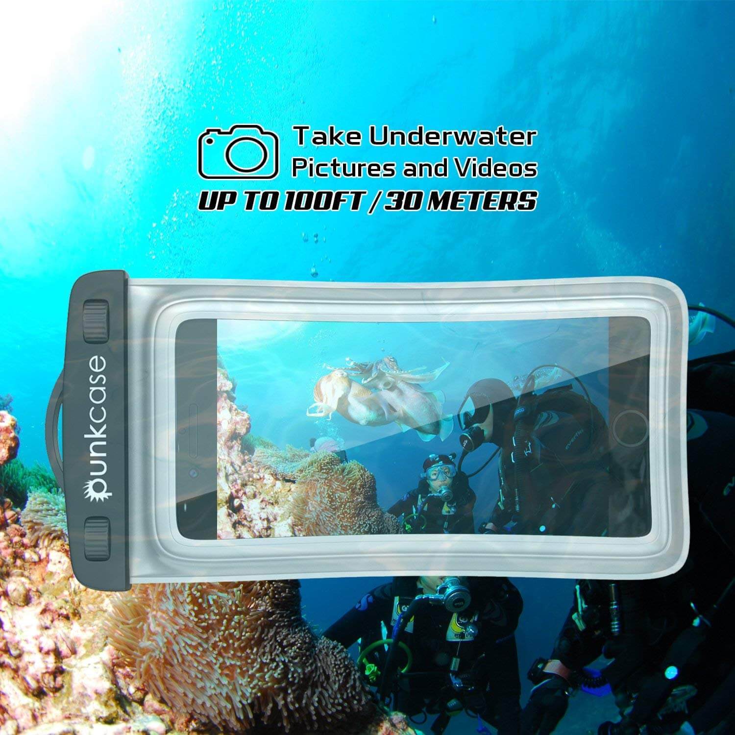 Waterproof Phone Pouch, PunkBag Universal Floating Dry Case Bag for most Cell Phones [Clear] - PunkCase NZ