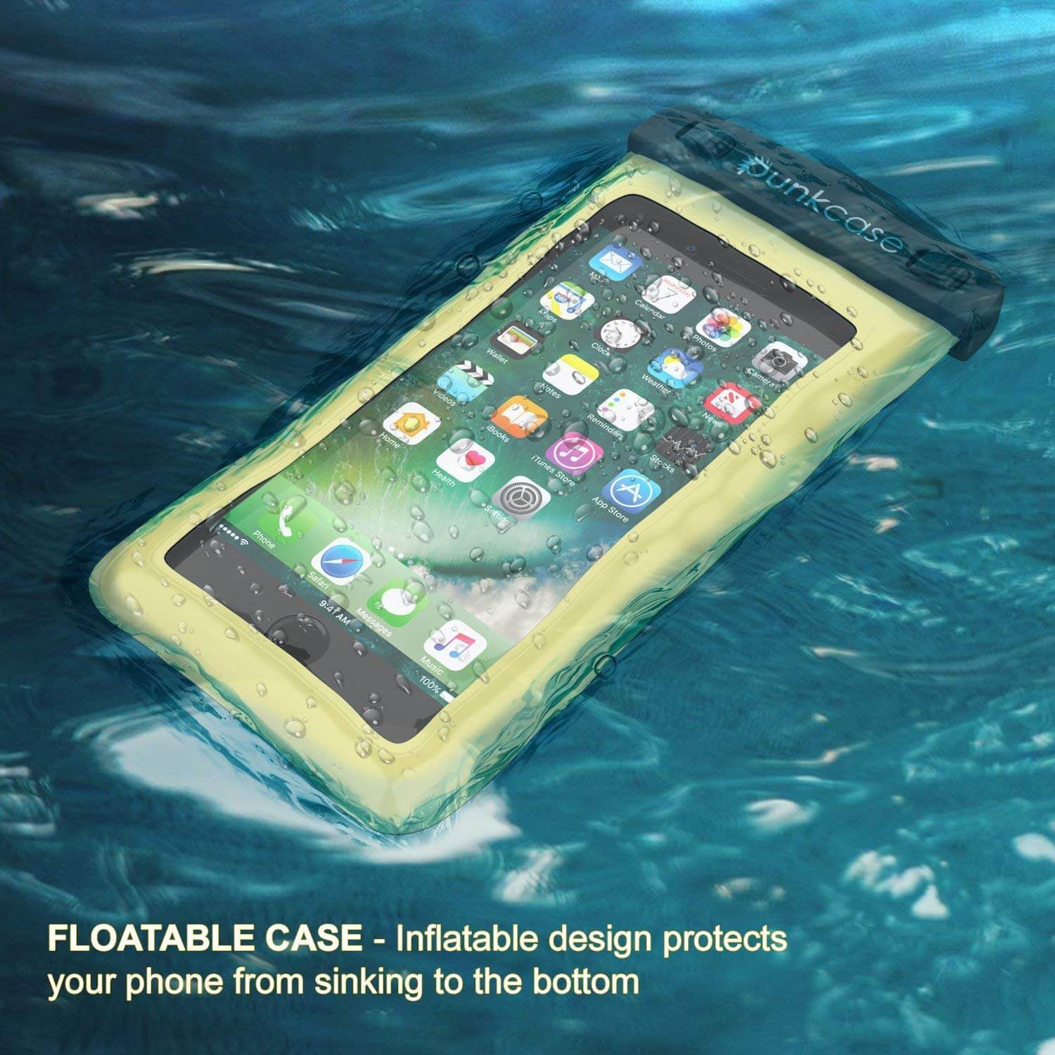Waterproof Phone Pouch, PunkBag Universal Floating Dry Case Bag for most Cell Phones [Light Green] - PunkCase NZ