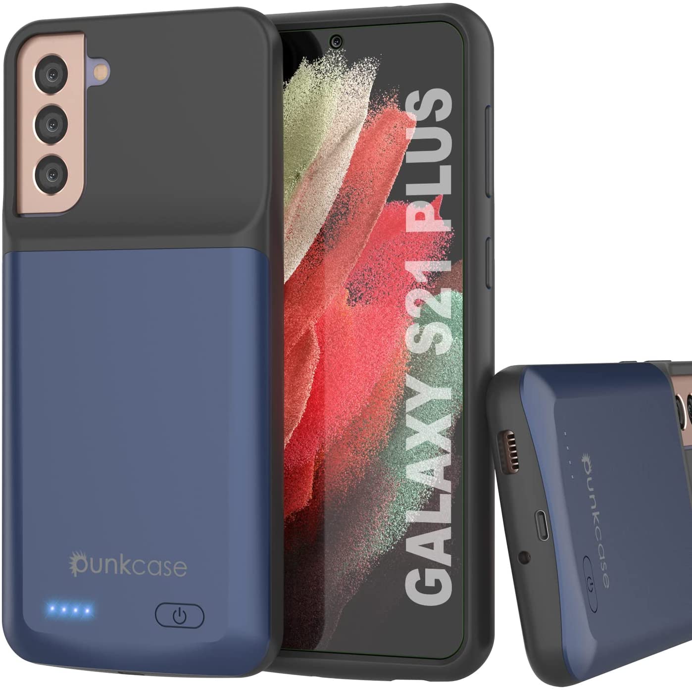PunkJuice S21+ Plus Battery Case Blue - Portable Charging Power Juice Bank with 6000mAh