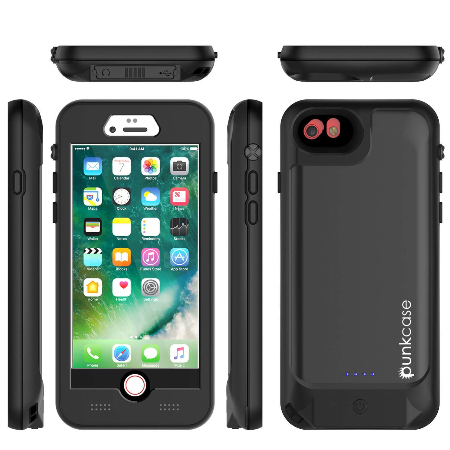 iPhone 6/6s Battery Case PunkJuice  - Waterproof Slim Portable Power Juice Bank with 2750mAh High Capacity (Jet Black) - PunkCase NZ