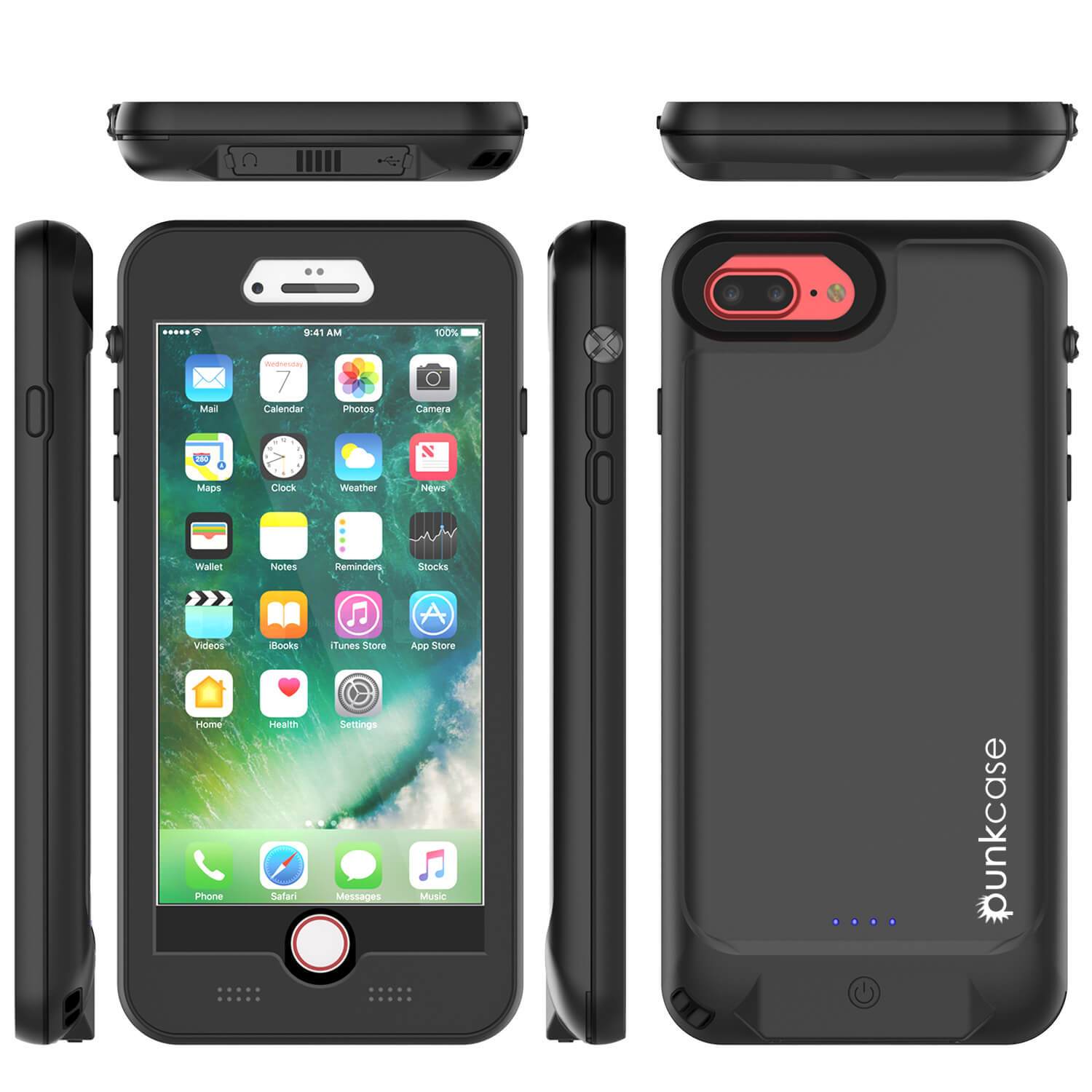 PunkJuice iPhone 6+ Plus/6s+ Plus Battery Case Black - Waterproof Power Juice Bank w/ 4300mAh - PunkCase NZ