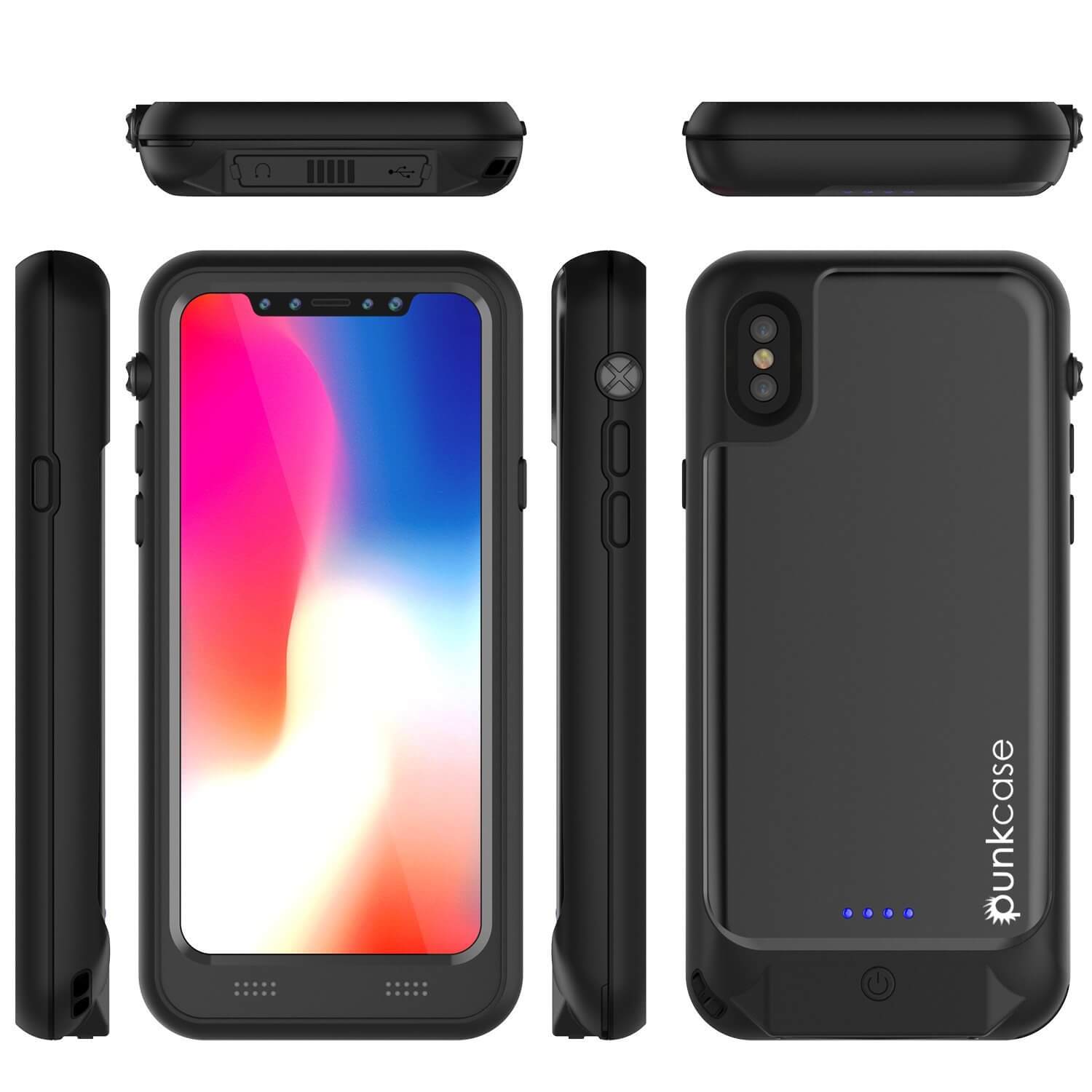 PunkJuice iPhone X Battery Case, Waterproof, IP68 Certified [Ultra Slim] [Black] - PunkCase NZ