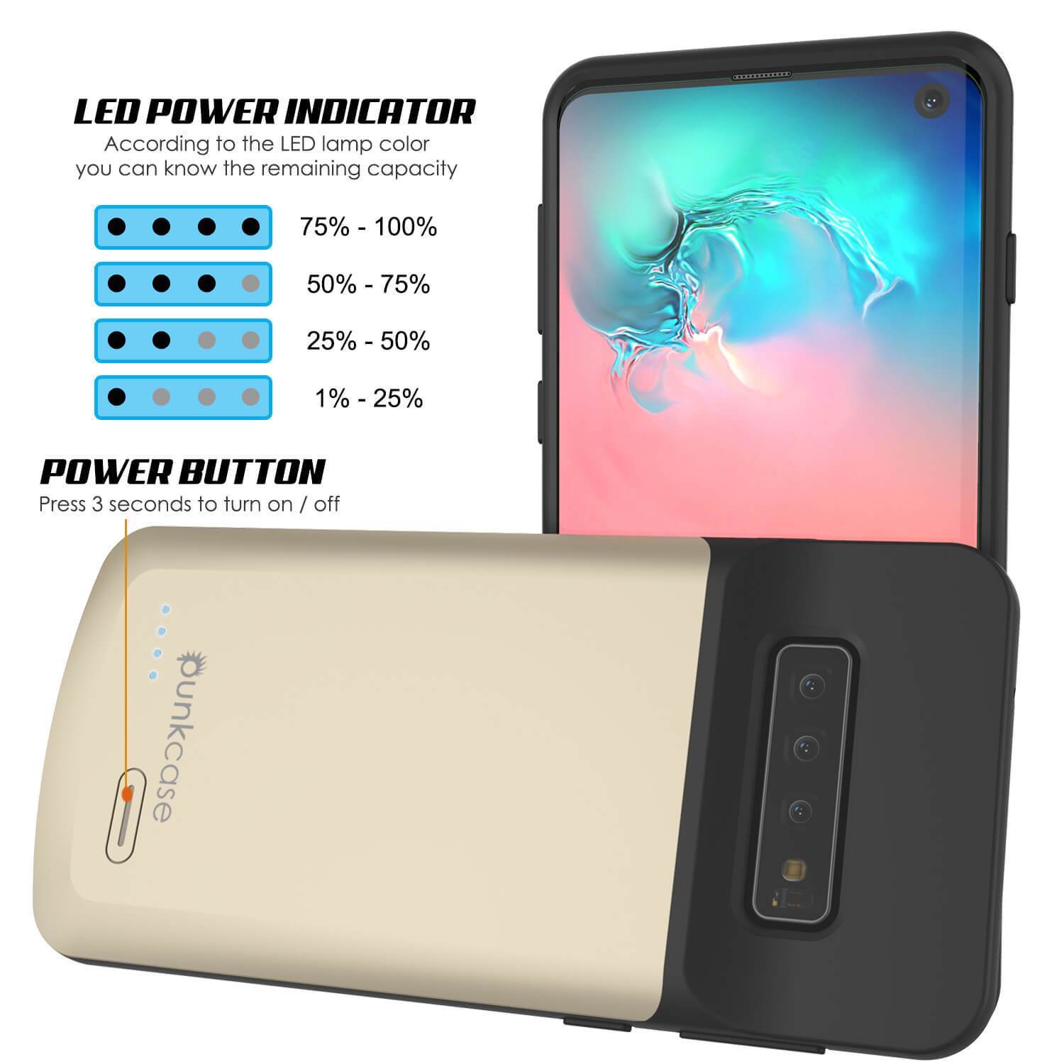 PunkJuice S10 Battery Case Gold - Fast Charging Power Juice Bank with 4700mAh