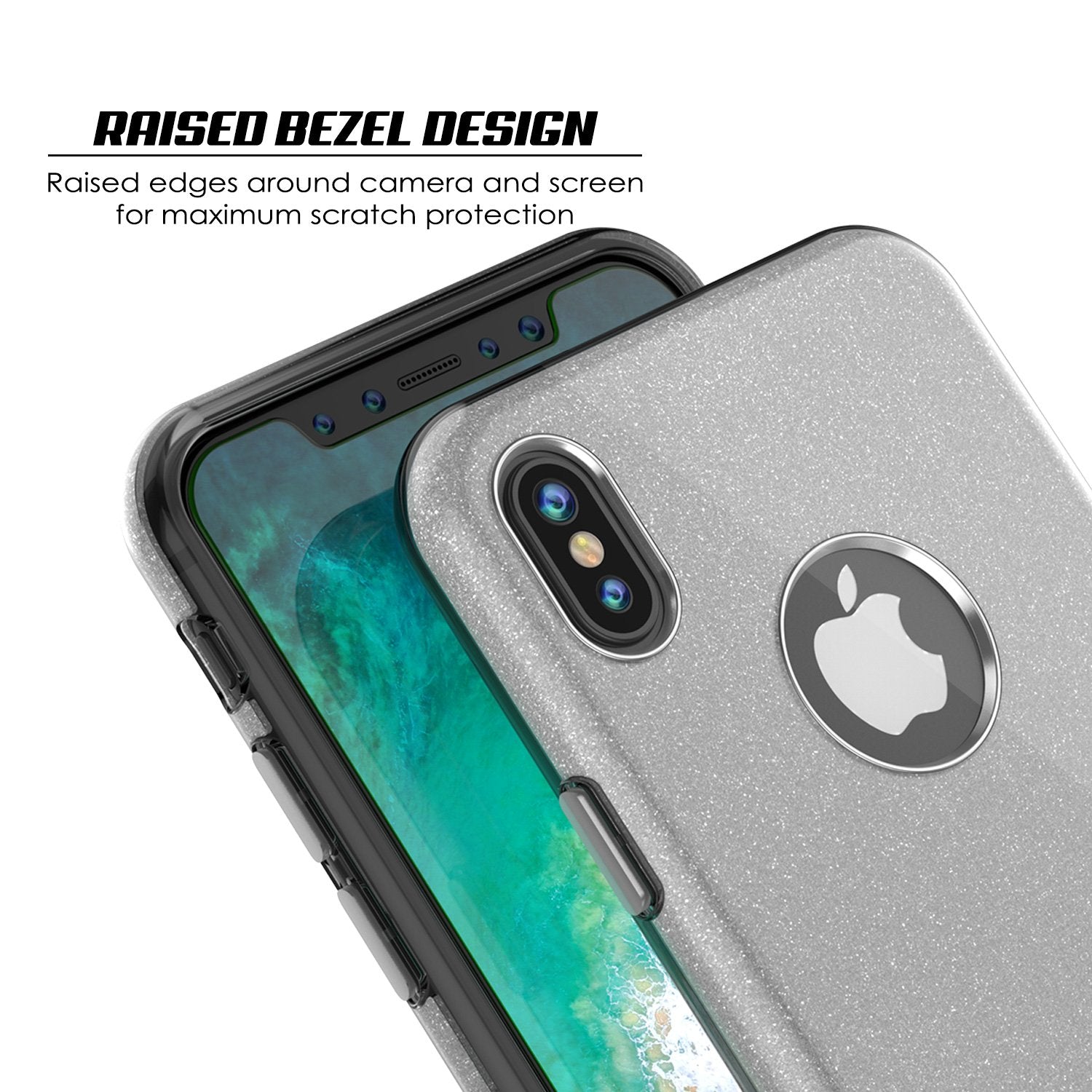 iPhone X Case, Punkcase Galactic 2.0 Series Ultra Slim w/ Tempered Glass Screen Protector | [Silver] - PunkCase NZ