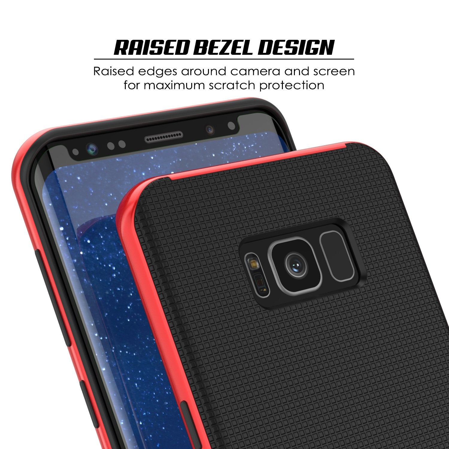 Galaxy S8 PLUS Case, PunkCase [Stealth Series] Hybrid 3-Piece Shockproof Dual Layer Cover [Non-Slip] [Soft TPU + PC Bumper] with PUNKSHIELD Screen Protector for Samsung S8+ [Red] - PunkCase NZ