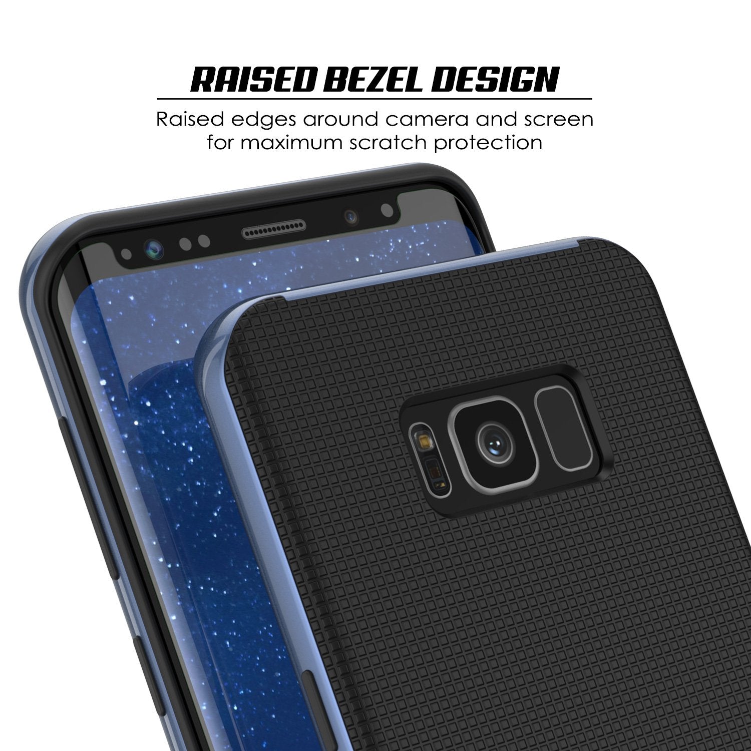 Galaxy S8 Case, PunkCase [Stealth Series] Hybrid 3-Piece Shockproof Dual Layer Cover [Non-Slip] [Soft TPU + PC Bumper] with PUNKSHIELD Screen Protector for Samsung S8 Edge [Navy Blue] - PunkCase NZ