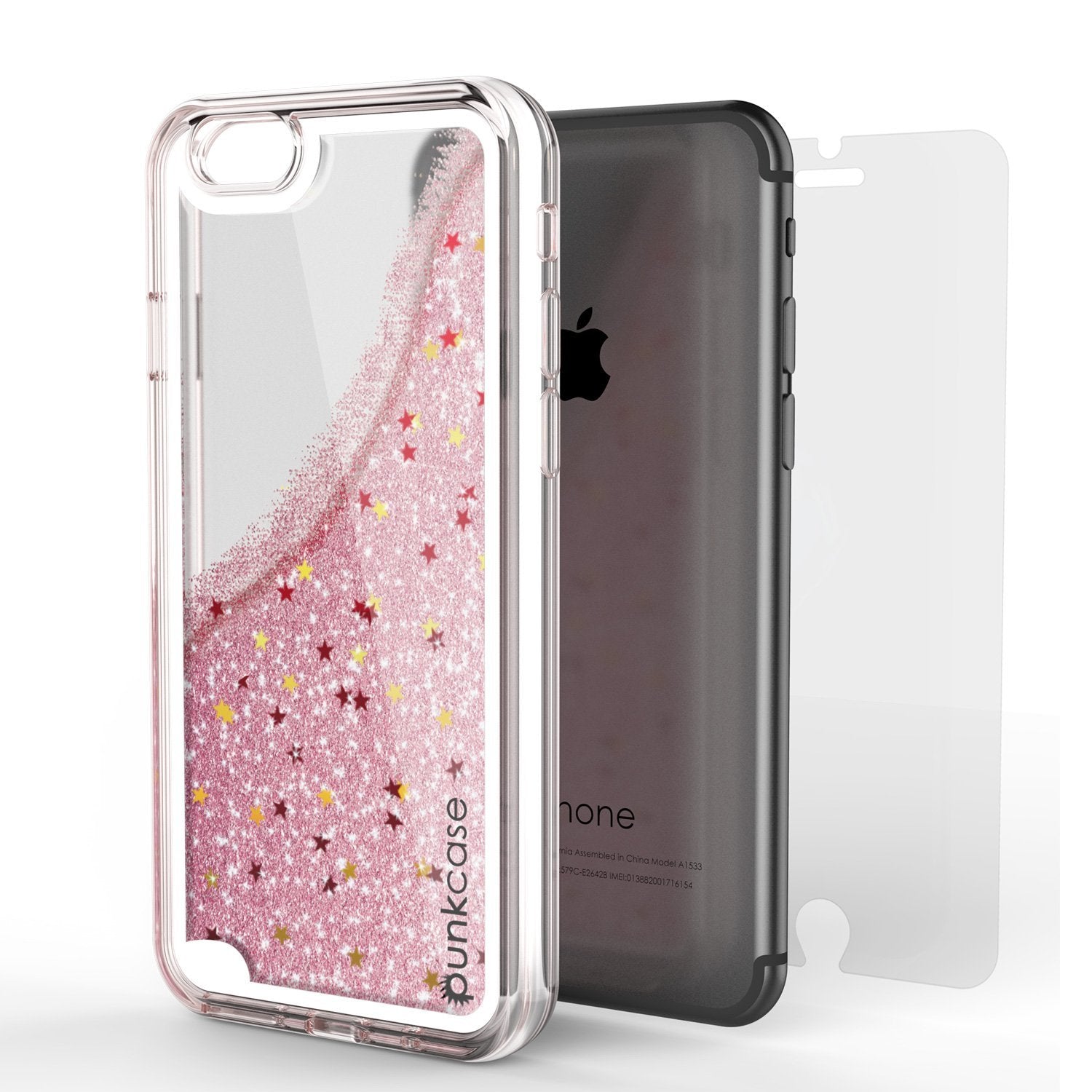 iPhone 8 Case, PunkCase LIQUID Rose Series, Protective Dual Layer Floating Glitter Cover - PunkCase NZ