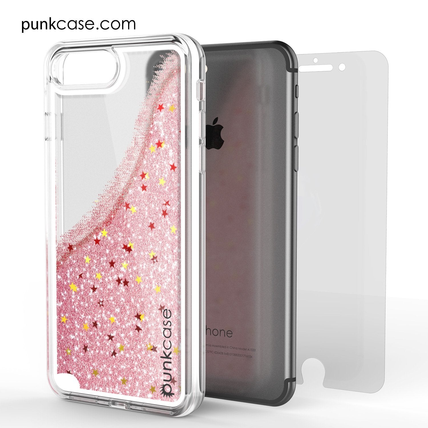 iPhone 8+ Plus Case, PunkCase LIQUID Rose Series, Protective Dual Layer Floating Glitter Cover - PunkCase NZ