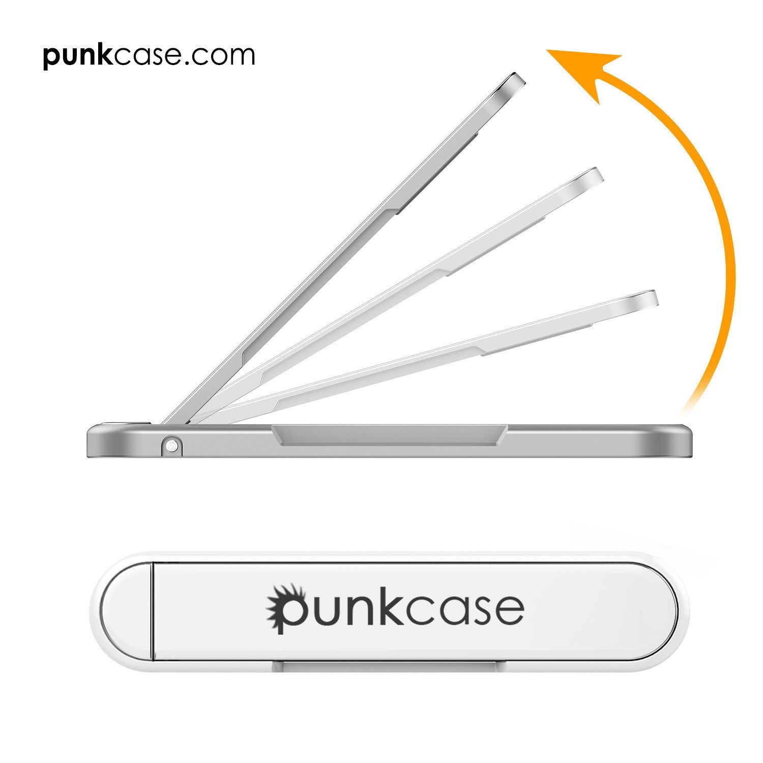 PUNKCASE FlickStick Universal Cell Phone Kickstand for all Mobile Phones & Cases with Flat Backs, One Finger Operation (White) - PunkCase NZ