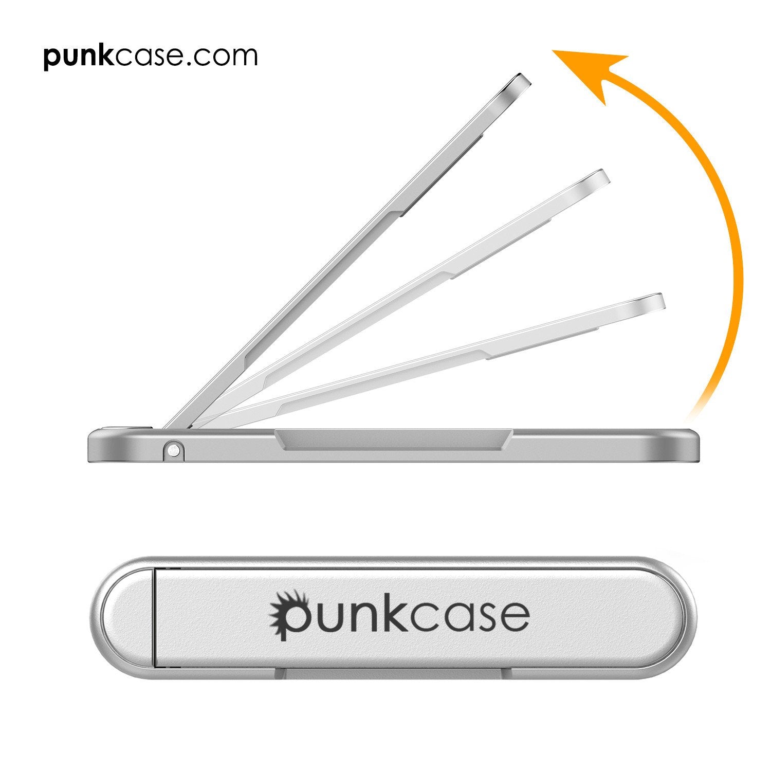 PUNKCASE FlickStick Universal Cell Phone Kickstand for all Mobile Phones & Cases with Flat Backs, One Finger Operation (Silver) - PunkCase NZ