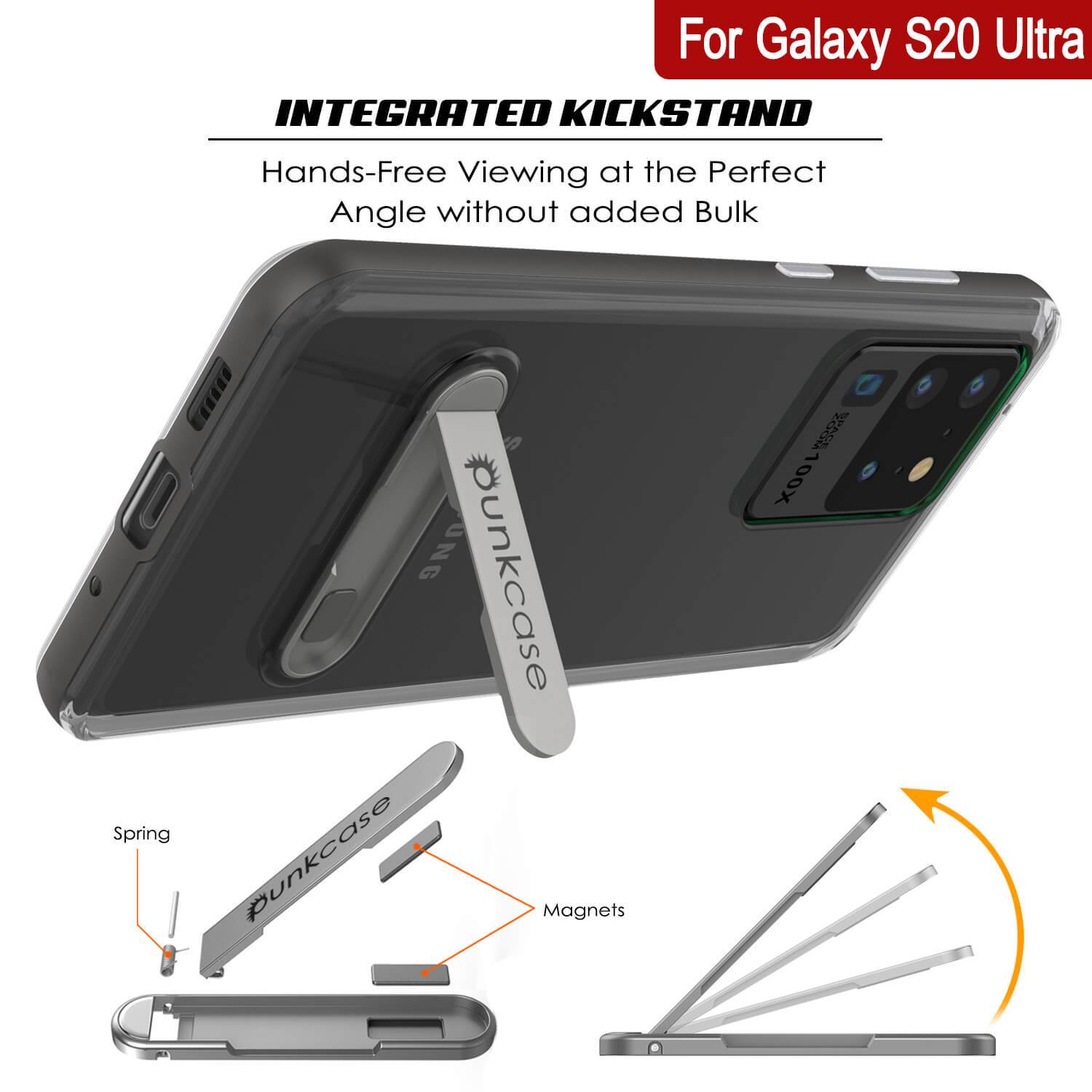 Galaxy S20 Ultra Case, PUNKcase [LUCID 3.0 Series] [Slim Fit] Armor Cover w/ Integrated Screen Protector [Grey]