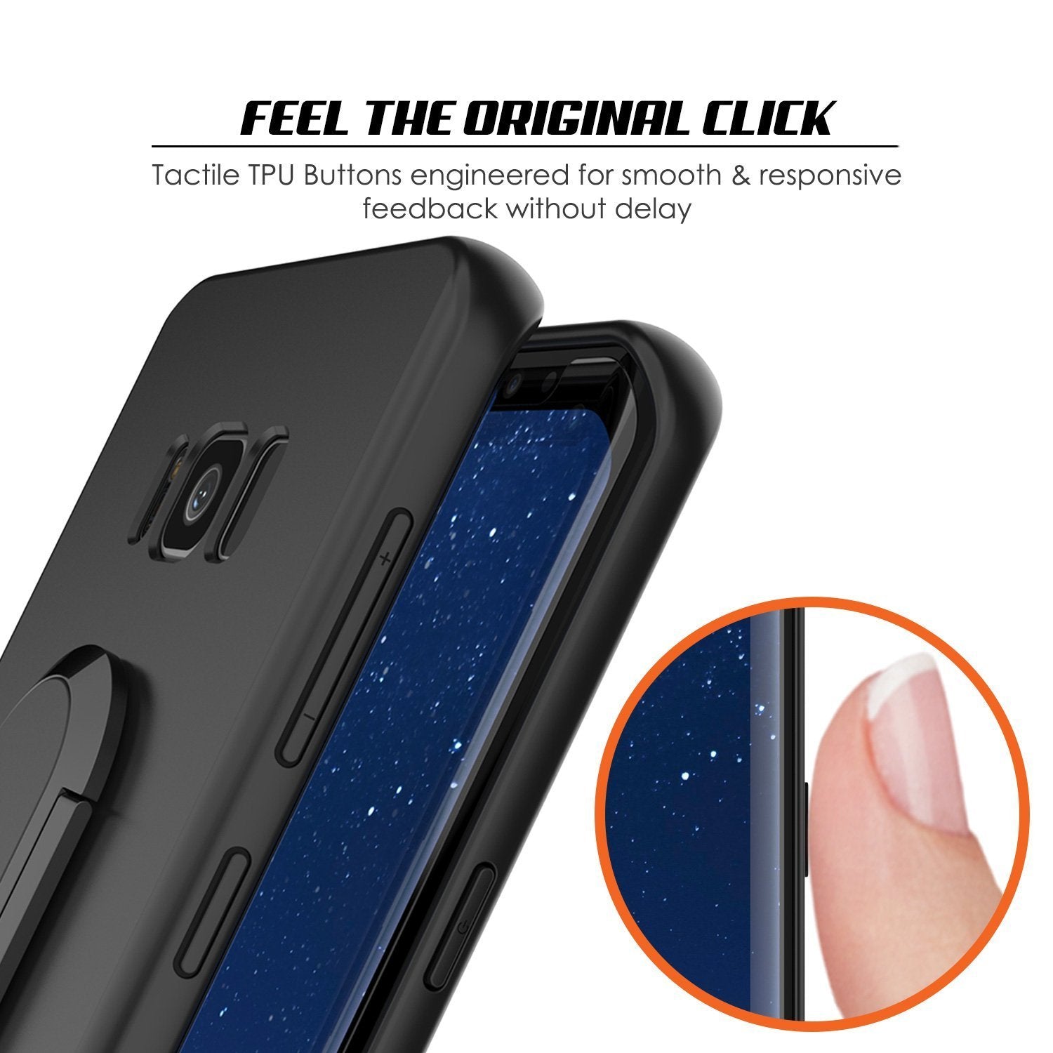 Galaxy S8 PLUS, Punkcase Magnetix Protective TPU Cover W/ Kickstand, Screen Protector [Black] - PunkCase NZ