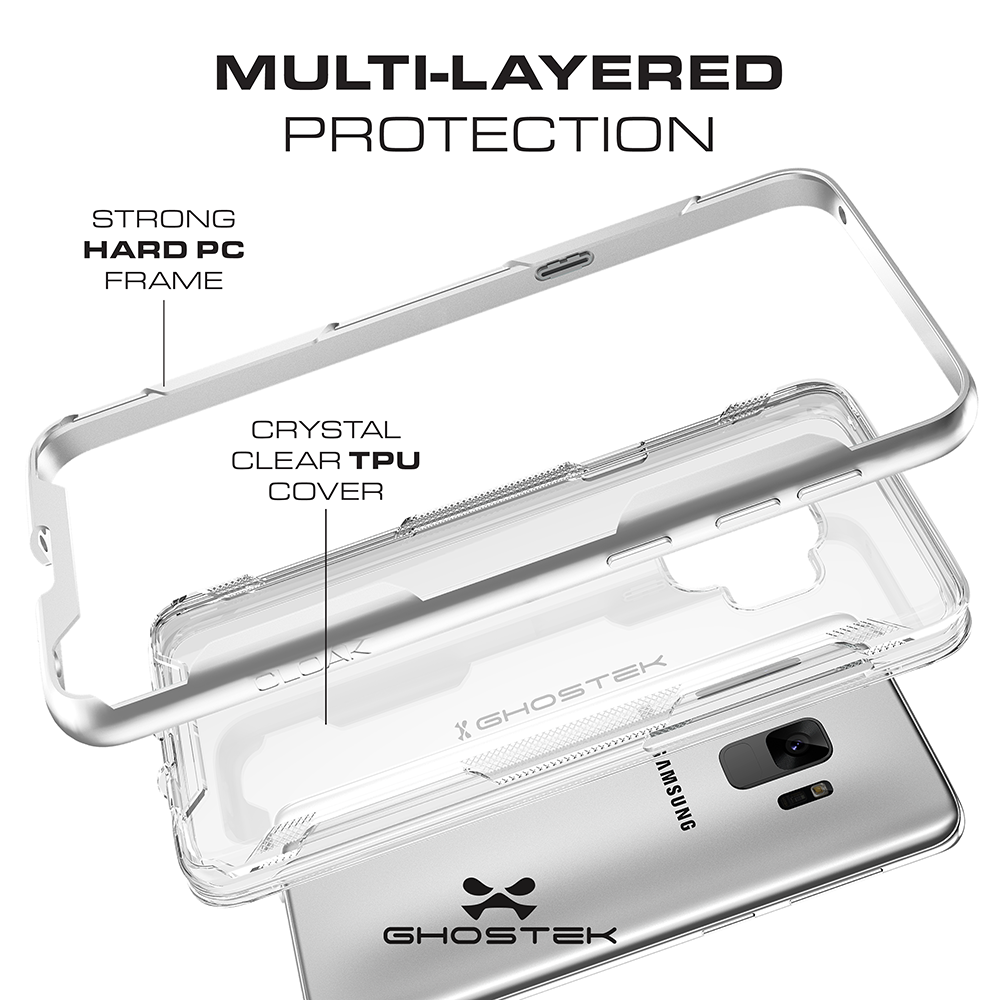 Galaxy S9 Clear Protective Case | Cloak 3 Series [Black] - PunkCase NZ