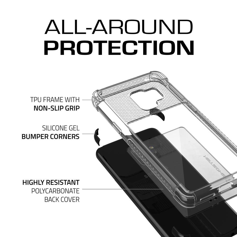 Galaxy S9 Clear Protective Case | Covert 2 Series [Black] - PunkCase NZ