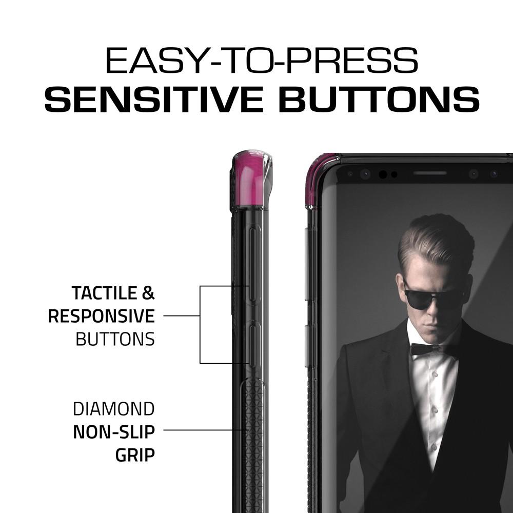 Galaxy S9 Clear Protective Case | Covert 2 Series [Pink] - PunkCase NZ