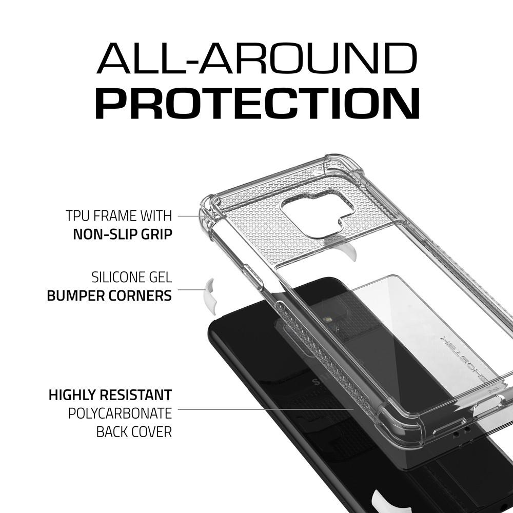 Galaxy S9 Clear Protective Case | Covert 2 Series [White] - PunkCase NZ