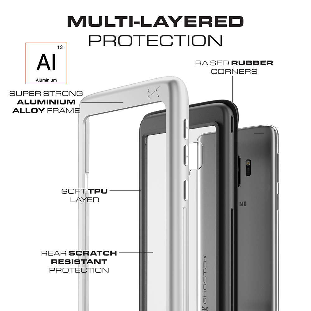 Galaxy S9 Rugged Heavy Duty Case | Atomic Slim Series [Black] - PunkCase NZ