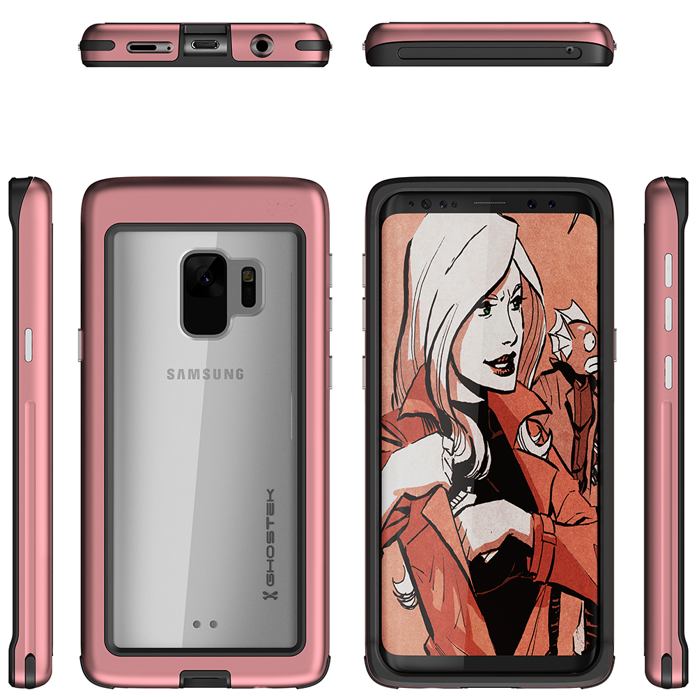 Galaxy S9 Rugged Heavy Duty Case | Atomic Slim Series [Pink] - PunkCase NZ