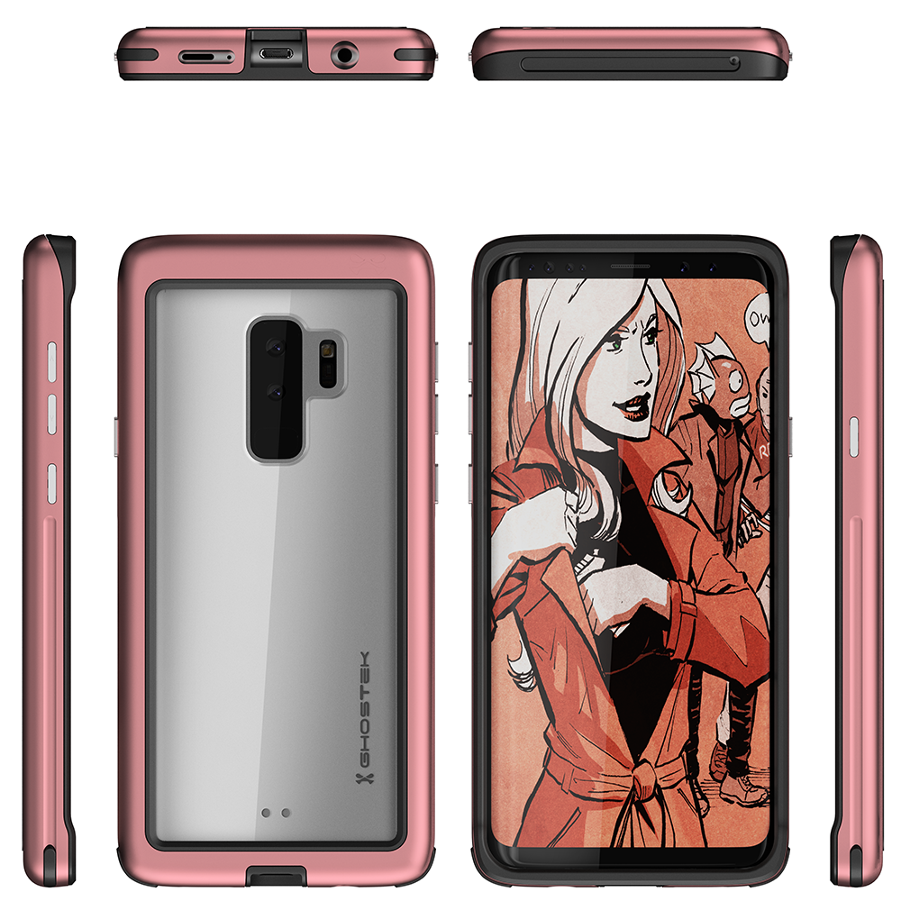 Galaxy S9+ Plus Rugged Heavy Duty Case | Atomic Slim Series [Pink] - PunkCase NZ