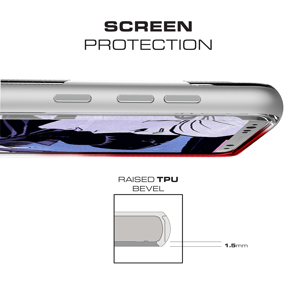 Galaxy S9+ Plus Clear Protective Case | Cloak 3 Series [Red] - PunkCase NZ