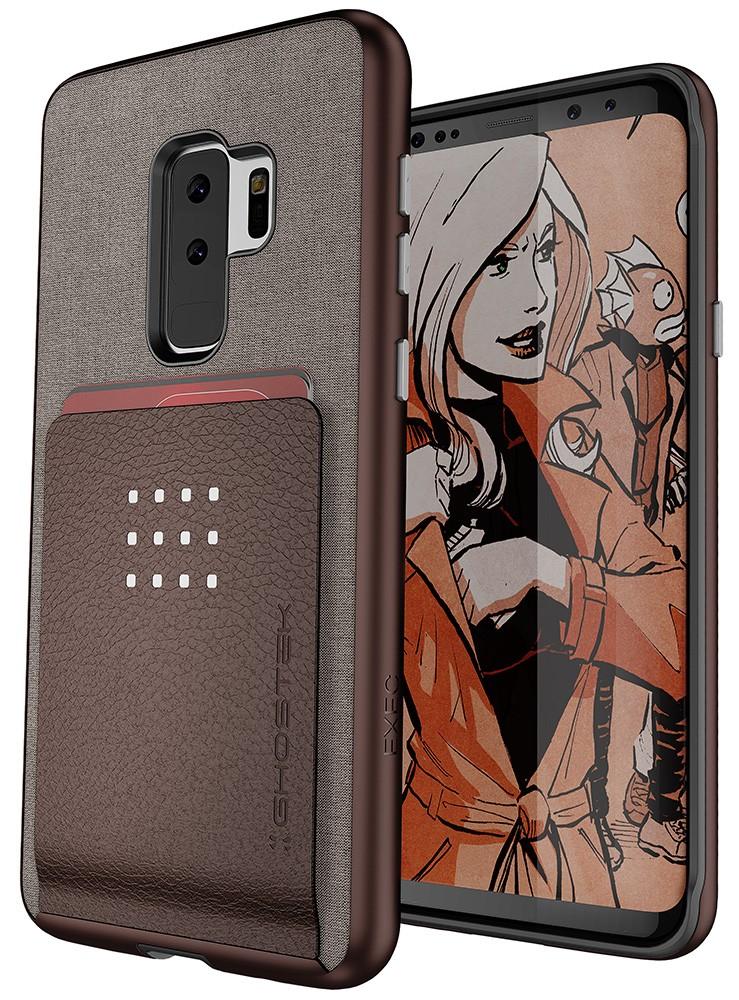 Galaxy S9+ Protective Wallet Case | Exec 2 Series [Brown] - PunkCase NZ