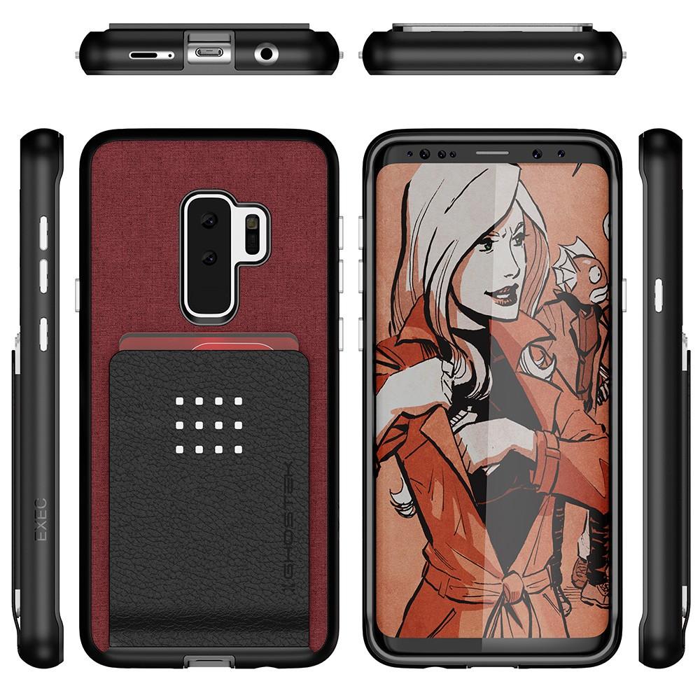 Galaxy S9+ Protective Wallet Case | Exec 2 Series [Red] - PunkCase NZ