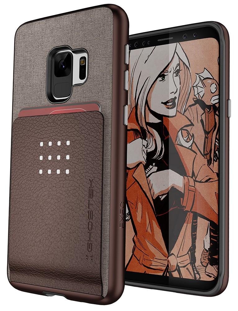 Galaxy S9 Protective Wallet Case | Exec 2 Series [Brown] - PunkCase NZ