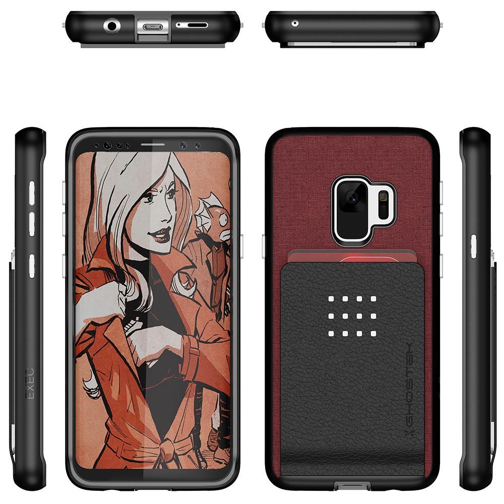 Galaxy S9 Protective Wallet Case | Exec 2 Series [Red] - PunkCase NZ