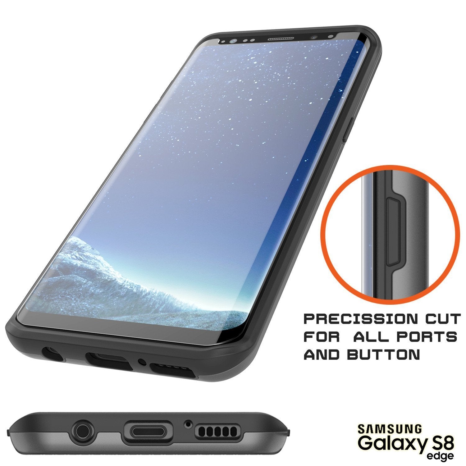 Galaxy S8 Case, PUNKcase [SLOT Series] [Slim Fit] Dual-Layer Armor Cover w/Integrated Anti-Shock System, Credit Card Slot & PUNKSHIELD Screen Protector for Samsung Galaxy S8[Grey] - PunkCase NZ