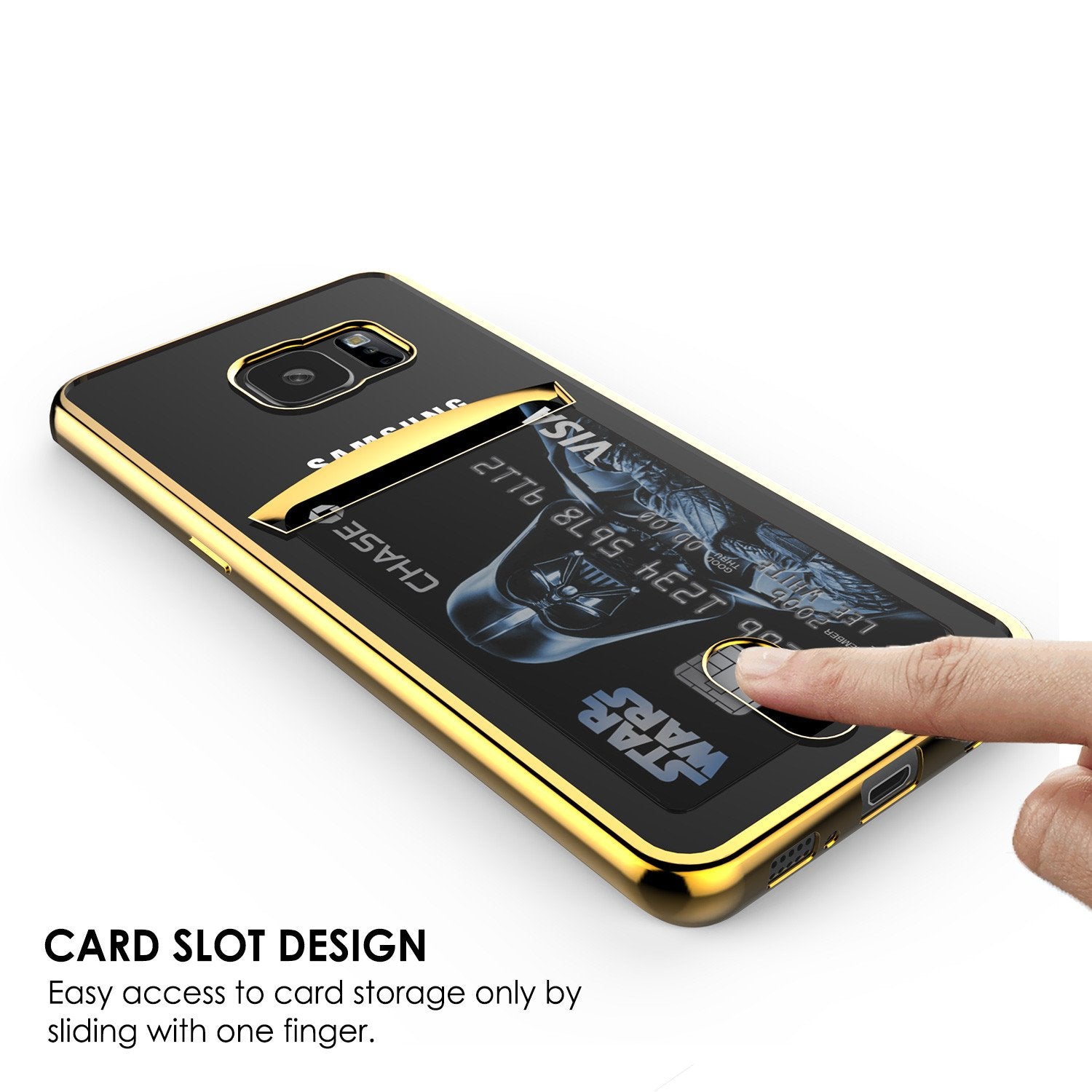 Galaxy S7 EDGE Case, PUNKCASE® LUCID Gold Series | Card Slot | SHIELD Screen Protector | Ultra fit - PunkCase NZ