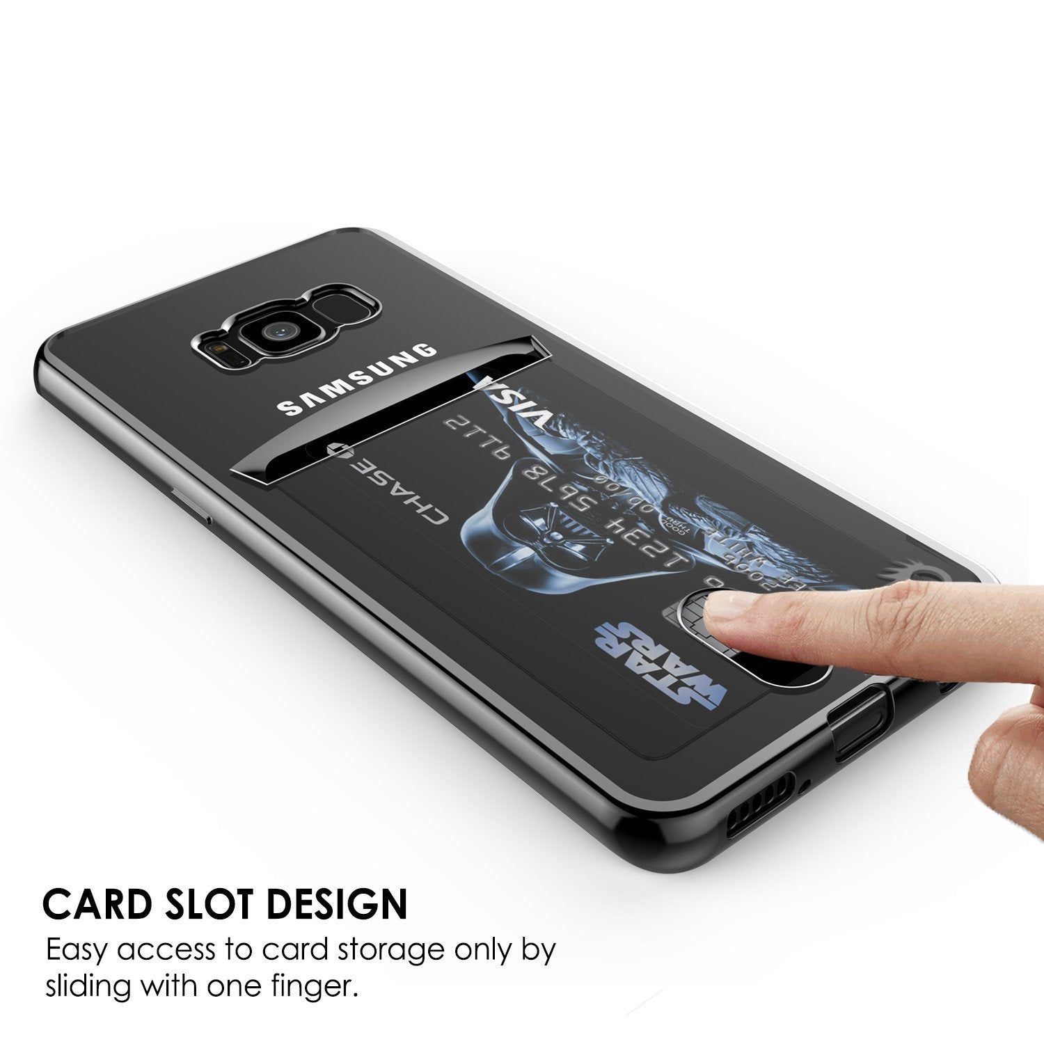 Galaxy S8 Plus Case, PUNKCASE® LUCID Black Series | Card Slot | SHIELD Screen Protector | Ultra fit - PunkCase NZ