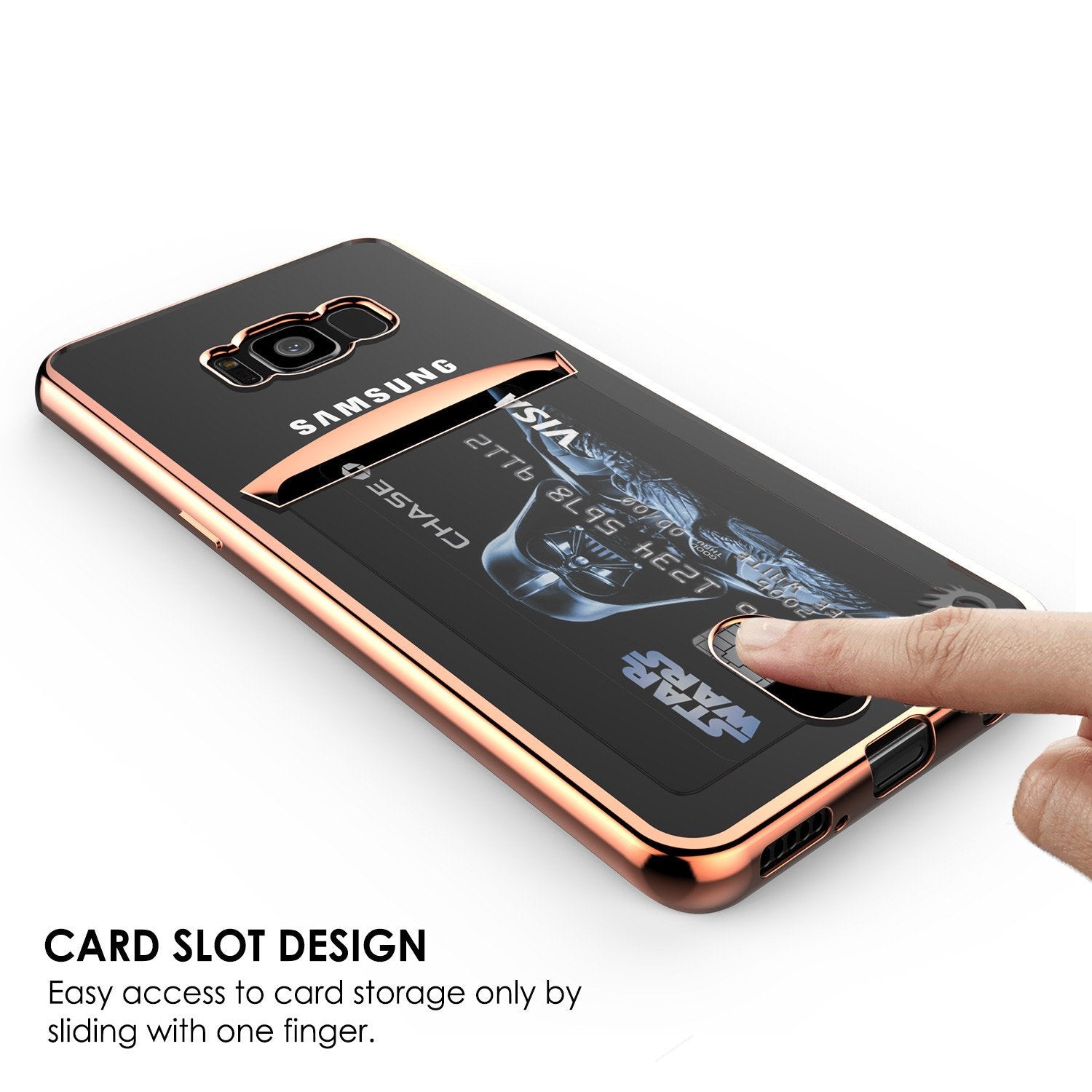 Galaxy S8 Plus Case, PUNKCASE® LUCID Rose Gold Series | Card Slot | SHIELD Screen Protector - PunkCase NZ
