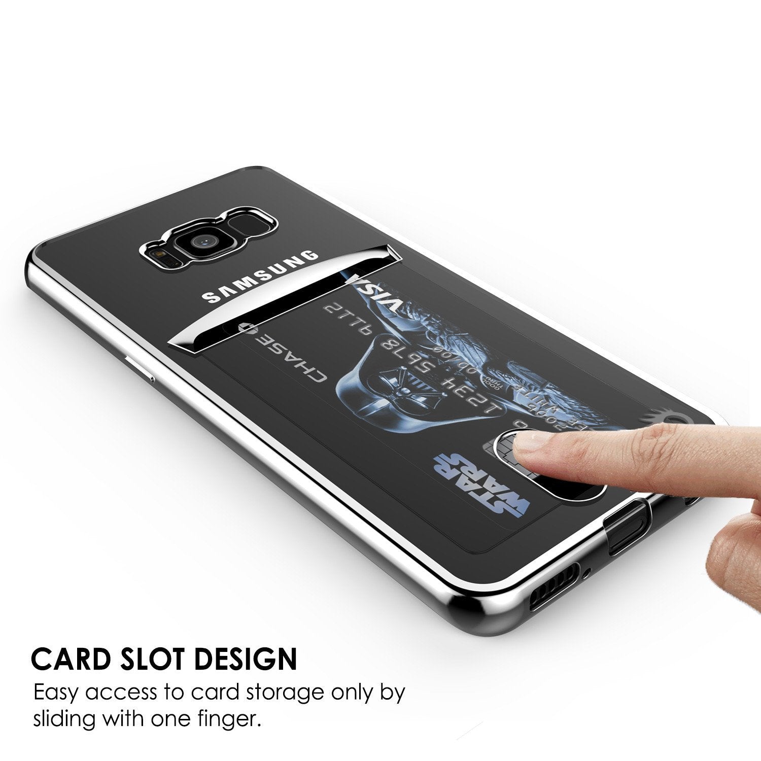 Galaxy S8 Case, PUNKCASE® LUCID Silver Series | Card Slot | SHIELD Screen Protector | Ultra fit - PunkCase NZ