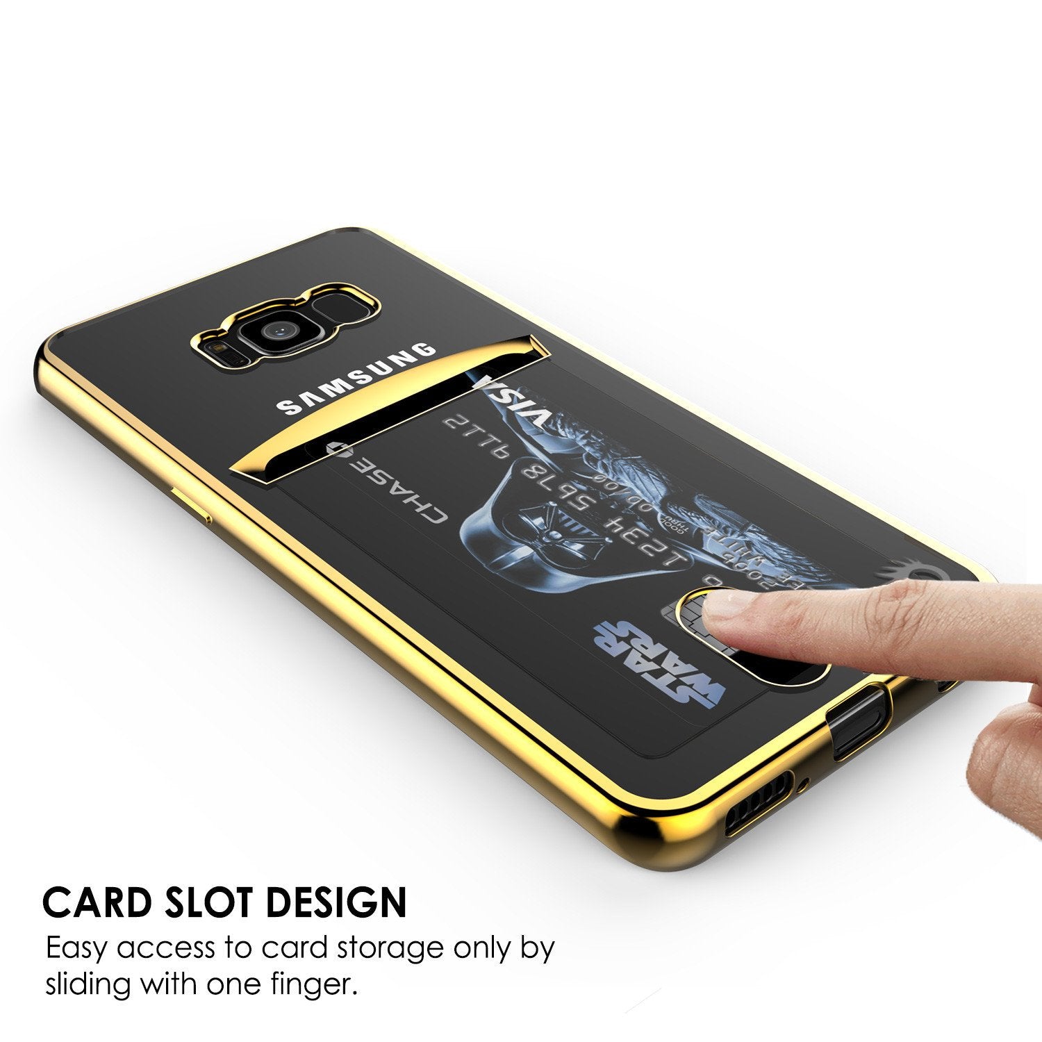 Galaxy S8 Plus Case, PUNKCASE® LUCID Gold Series | Card Slot | SHIELD Screen Protector | Ultra fit - PunkCase NZ