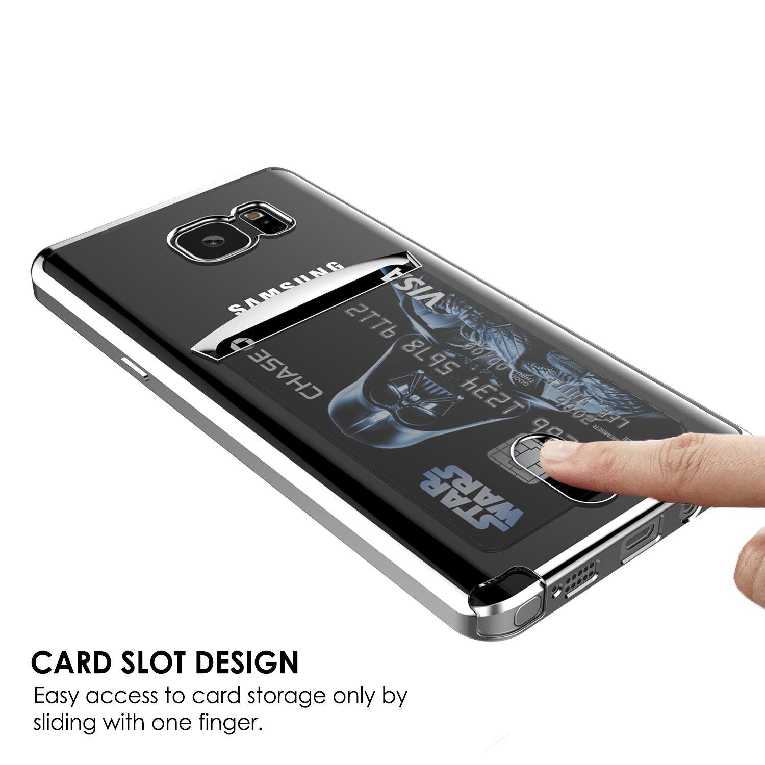 Galaxy Note 5 Case, PUNKCASE® LUCID Silver Series | Card Slot | SHIELD Screen Protector | Ultra fit - PunkCase NZ