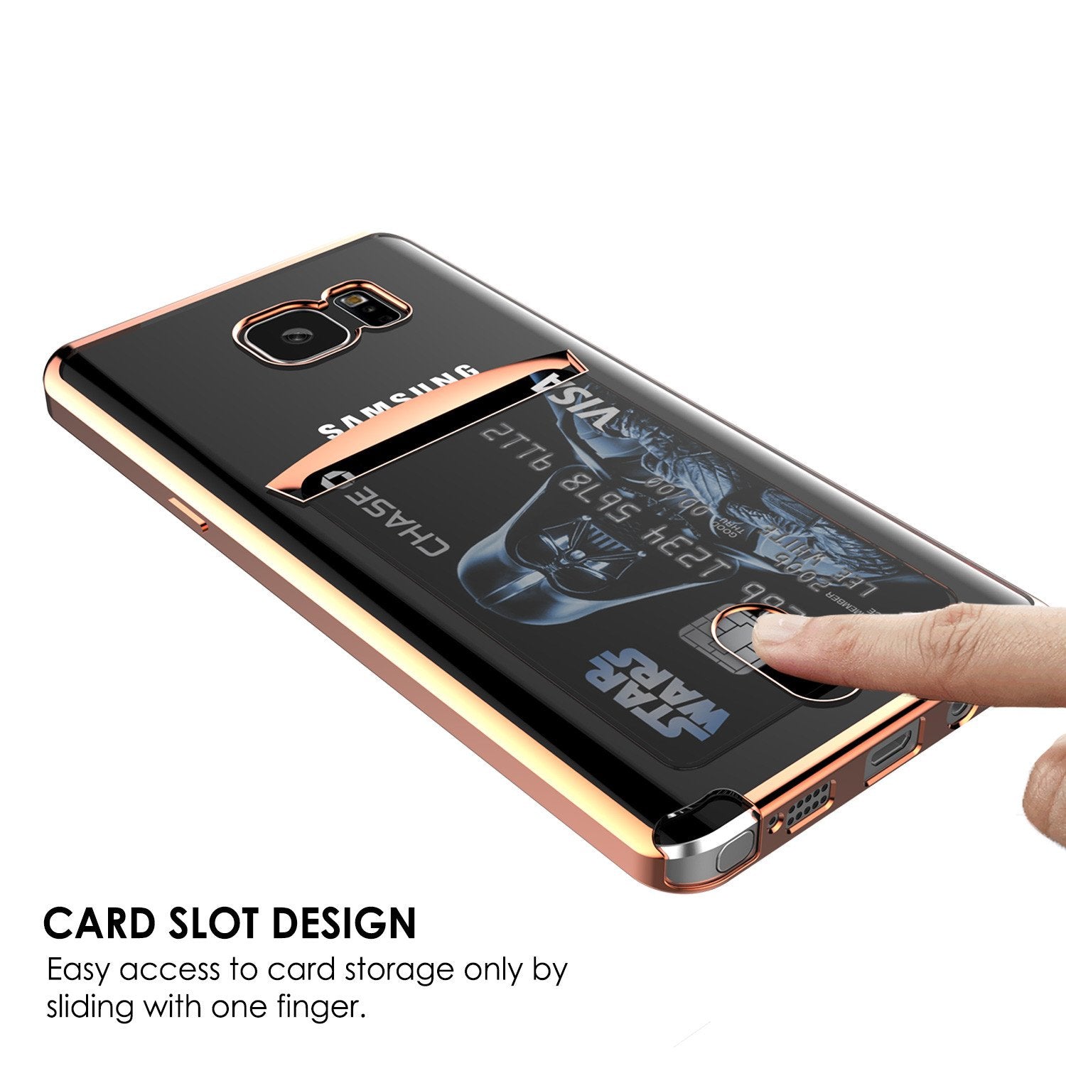 Galaxy Note 5 Case, PUNKCASE® LUCID Rose Gold Series | Card Slot | SHIELD Screen Protector - PunkCase NZ