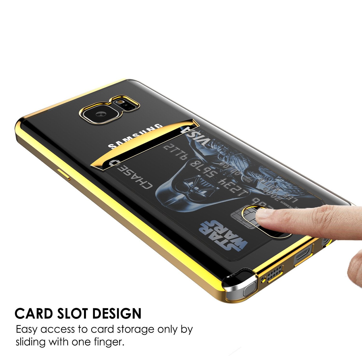 Galaxy Note 5 Case, PUNKCASE® LUCID Gold Series | Card Slot | SHIELD Screen Protector | Ultra fit - PunkCase NZ