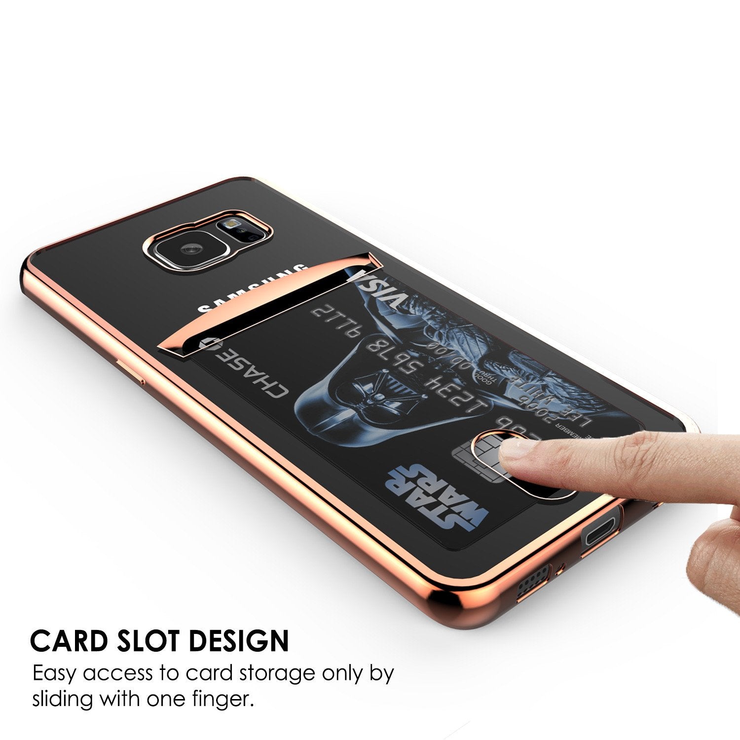 Galaxy S6 EDGE Case, PUNKCASE® LUCID Rose Gold Series | Card Slot | SHIELD Screen Protector - PunkCase NZ