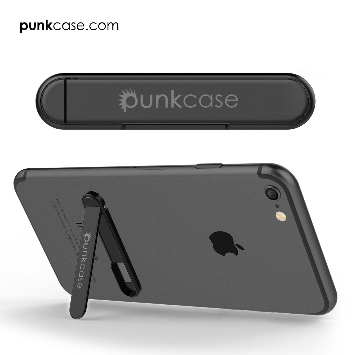 PUNKCASE FlickStick Universal Cell Phone Kickstand for all Mobile Phones & Cases with Flat Backs, One Finger Operation (Black) - PunkCase NZ