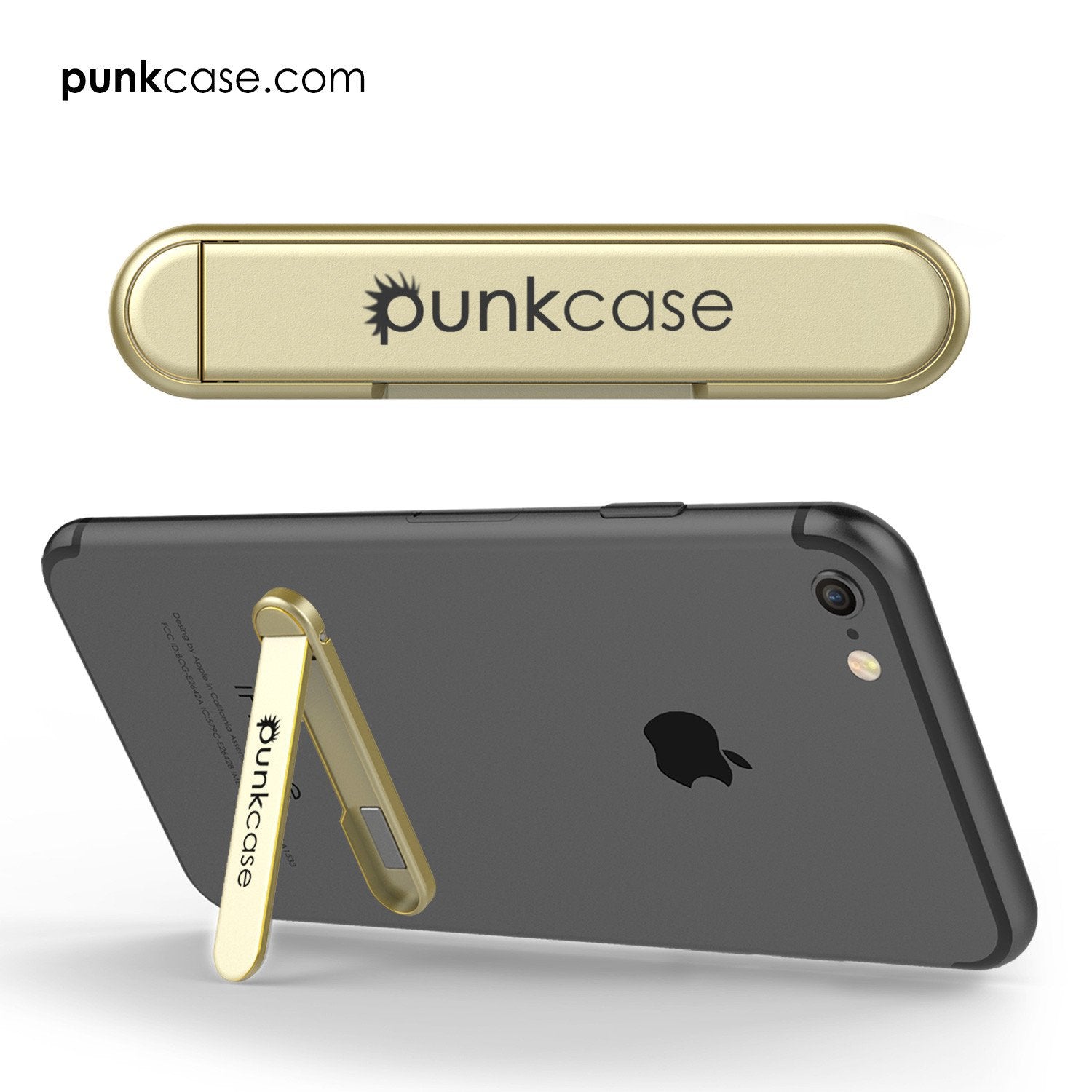 PUNKCASE FlickStick Universal Cell Phone Kickstand for all Mobile Phones & Cases with Flat Backs, One Finger Operation (Gold) - PunkCase NZ